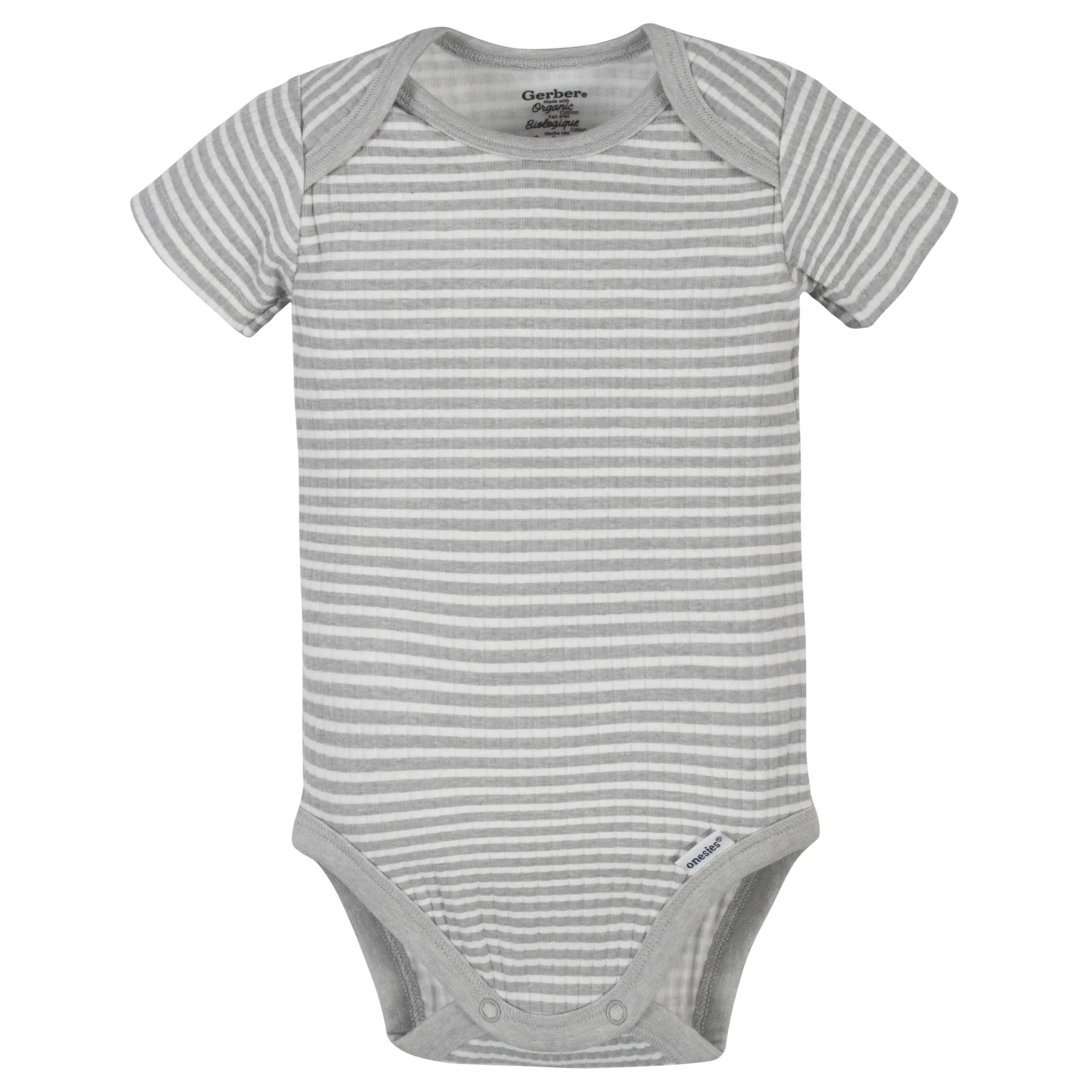 3-Pack Organic Baby Boys Jungle Short Sleeve Onesies Bodysuits