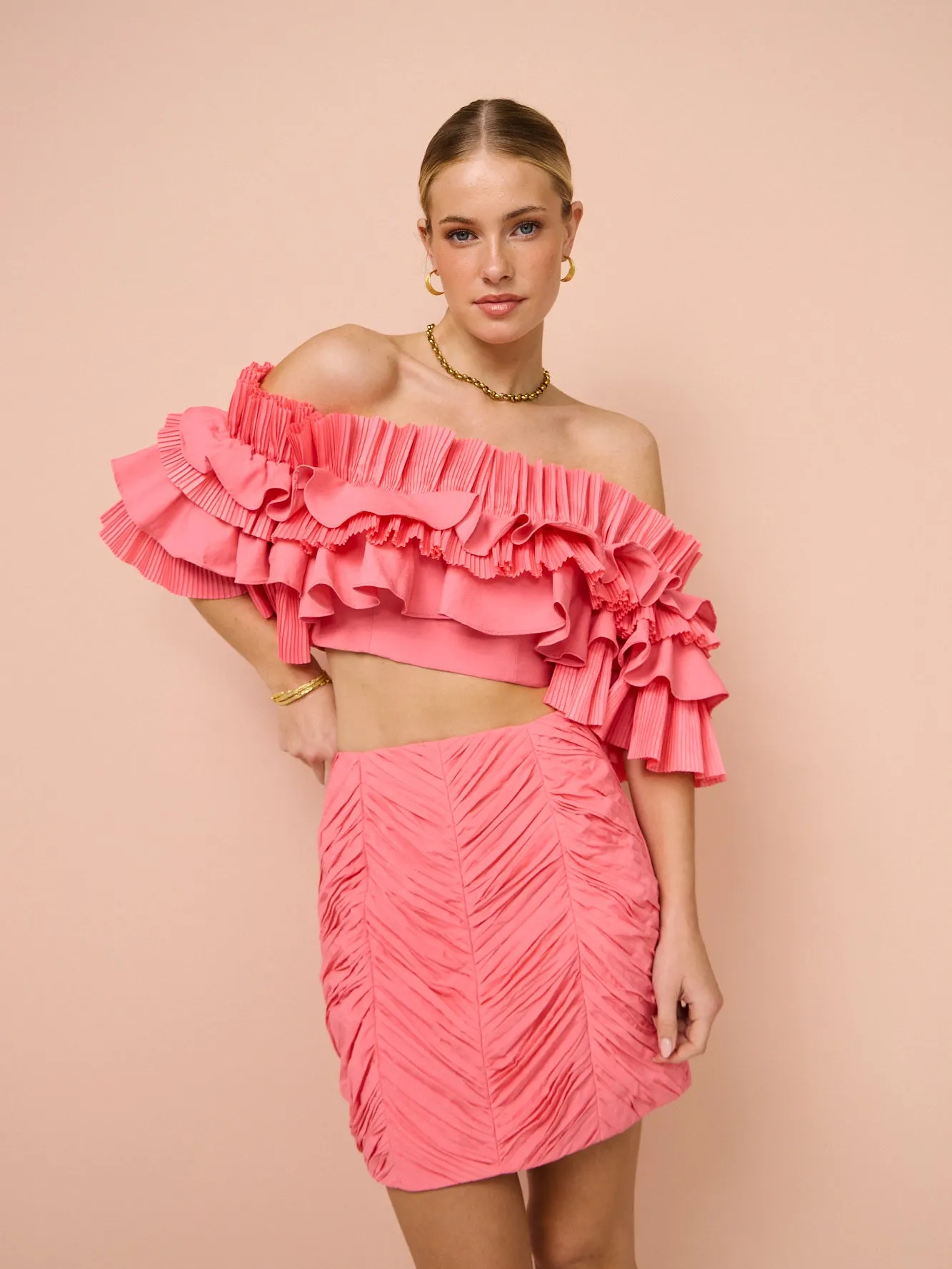Acler Radford Top in Rouge