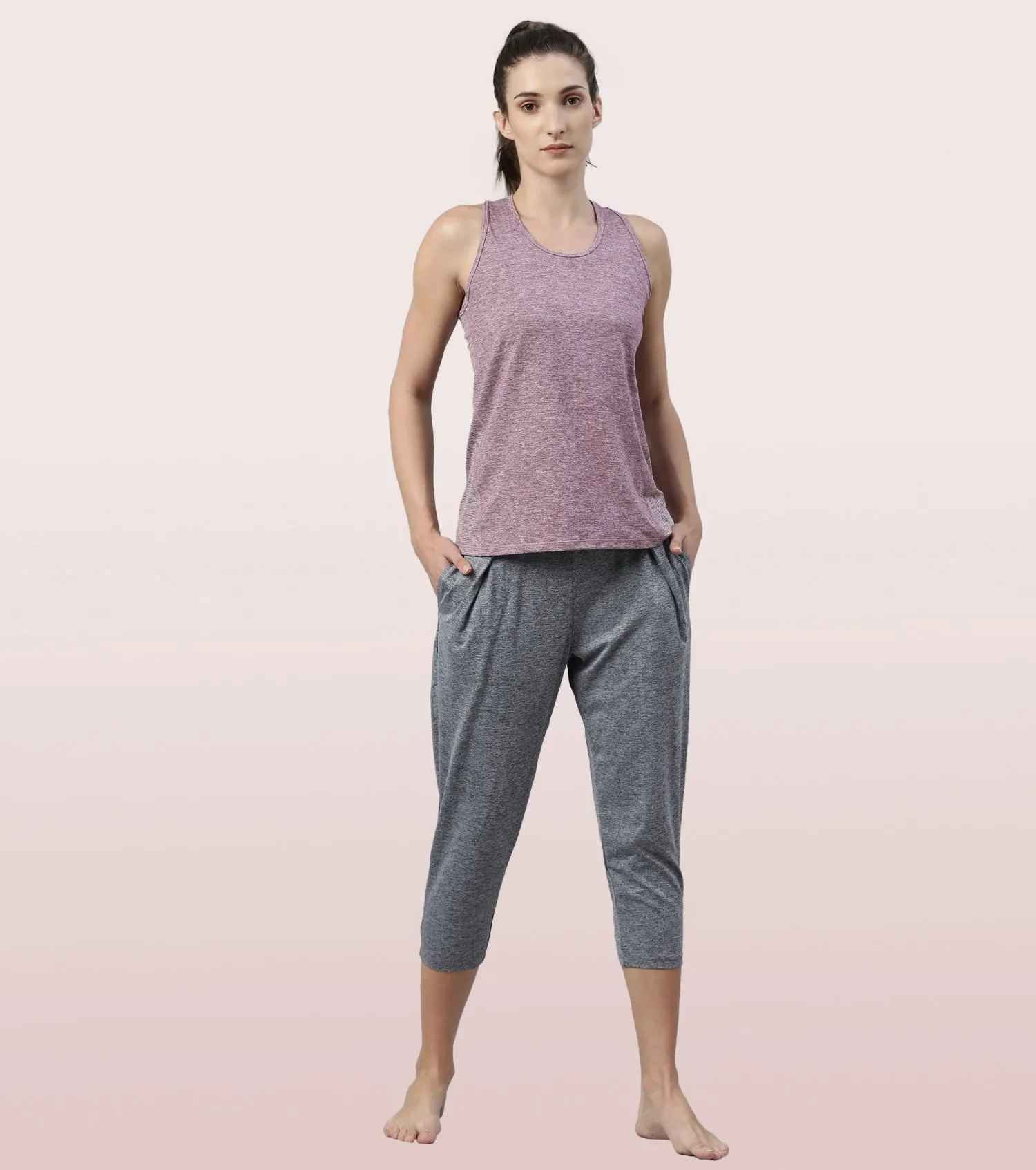 Active Racer Tank | Scoop Neck Dry Fit Tank With Reflective Print