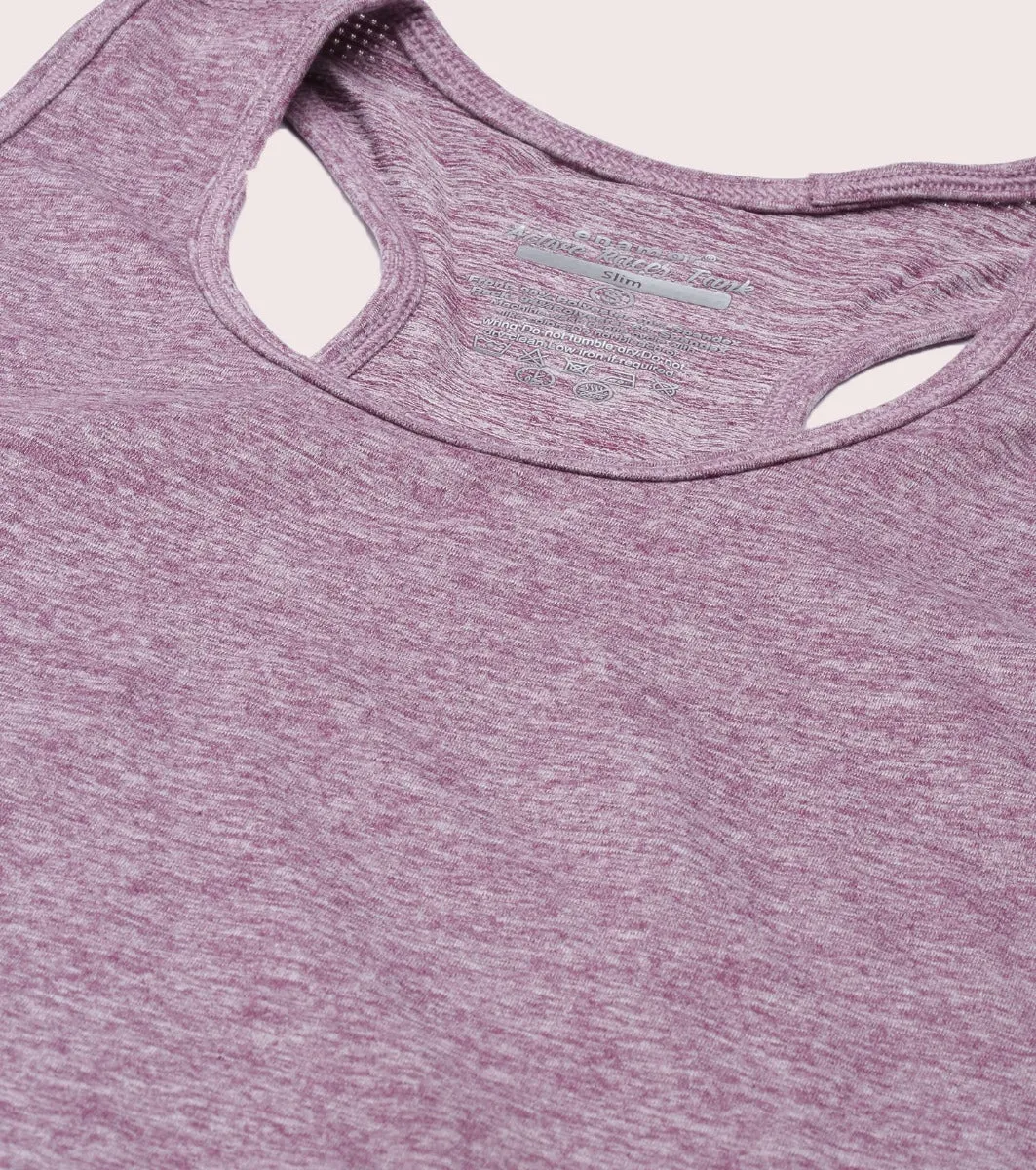 Active Racer Tank | Scoop Neck Dry Fit Tank With Reflective Print
