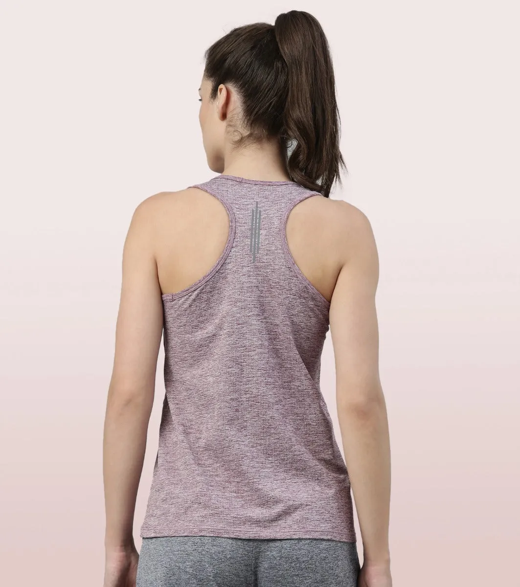 Active Racer Tank | Scoop Neck Dry Fit Tank With Reflective Print