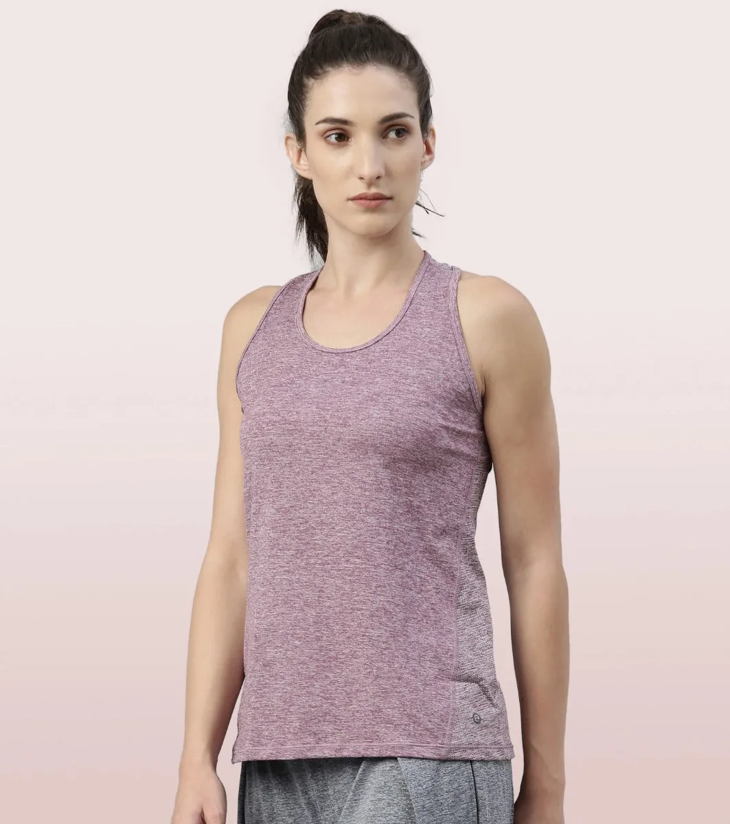 Active Racer Tank | Scoop Neck Dry Fit Tank With Reflective Print