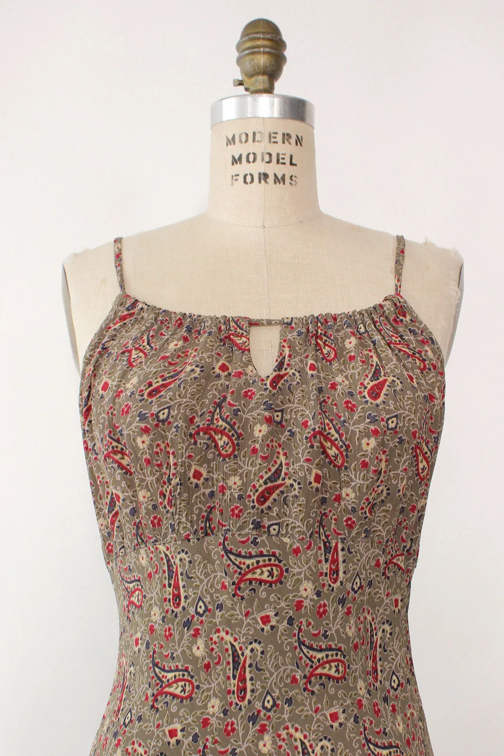 Angie Earthy Paisley Dress M/L