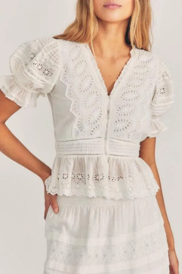 Annalee Blouse in Ivory
