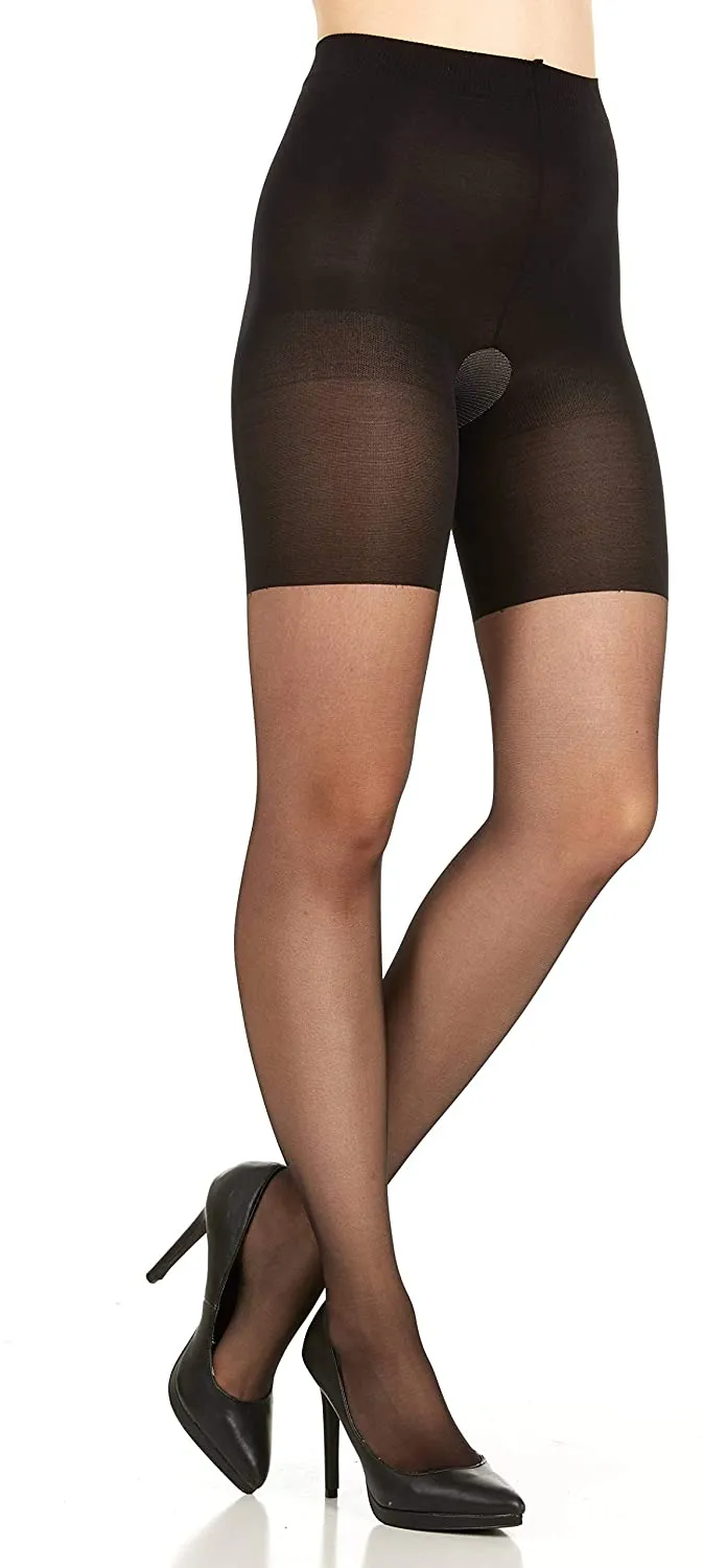 Assets by Sara Blakely Spanx Textured Shaping Pantyhose, Backseam 1199 Black