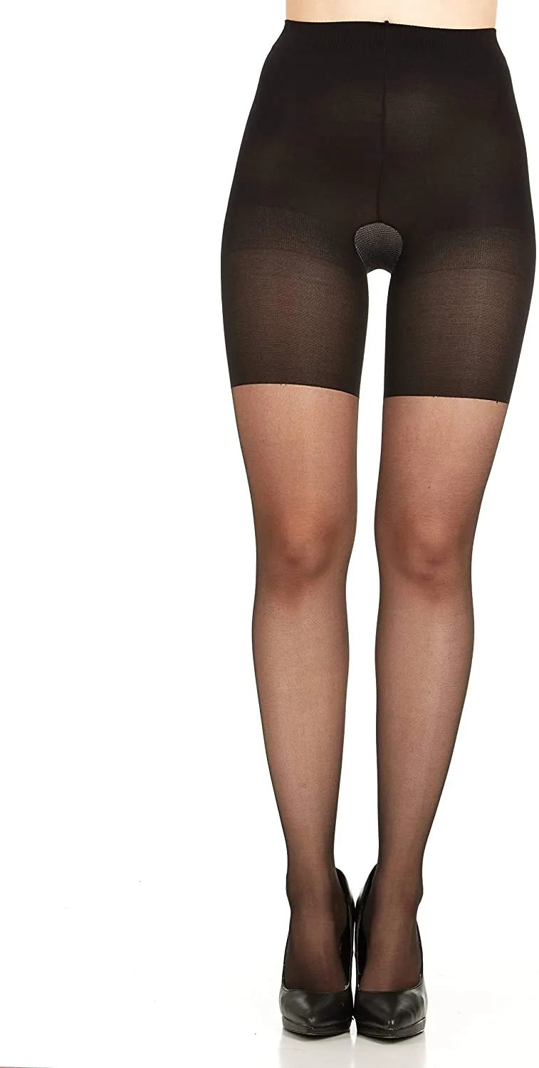 Assets by Sara Blakely Spanx Textured Shaping Pantyhose, Backseam 1199 Black