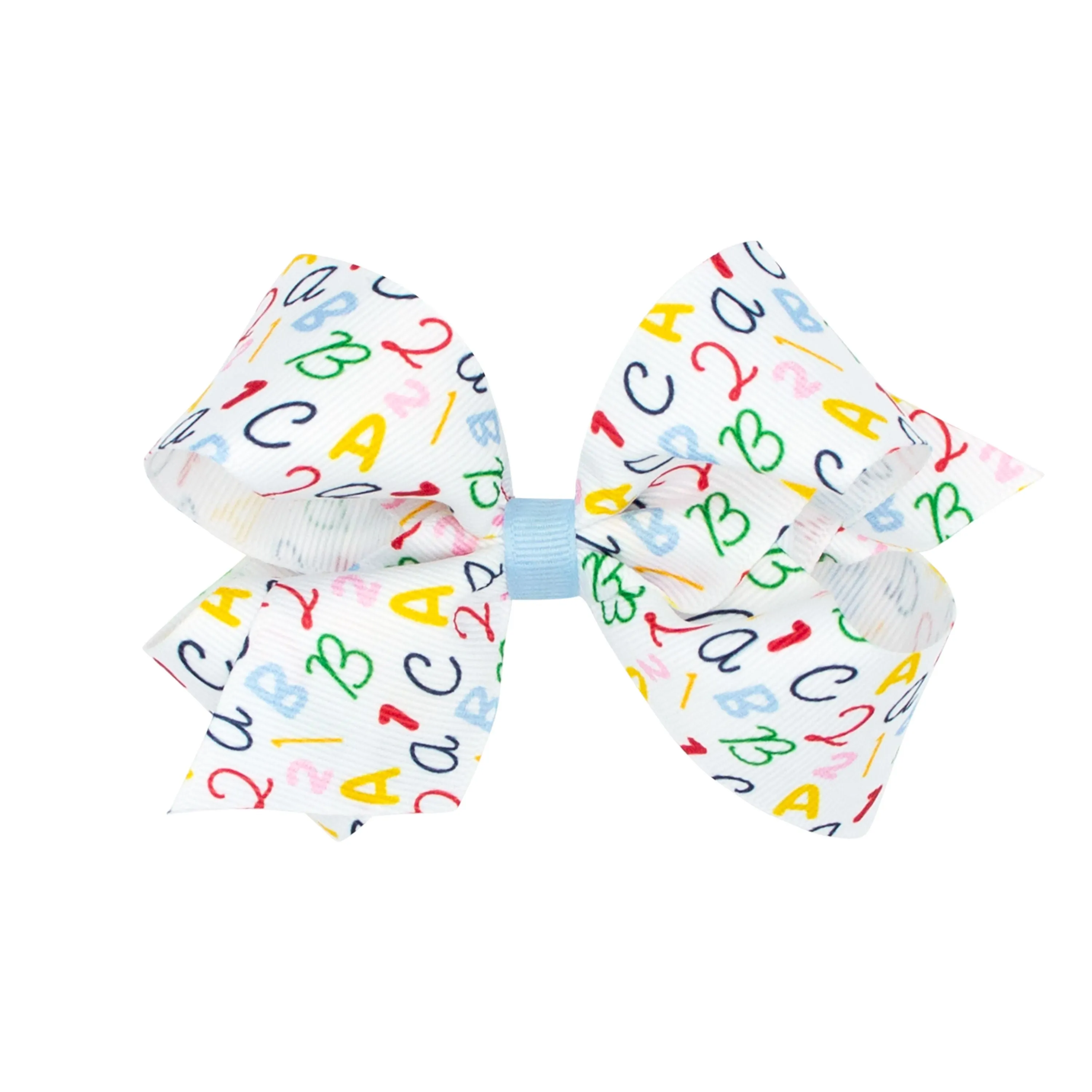 Back to School printed grosgrain bow