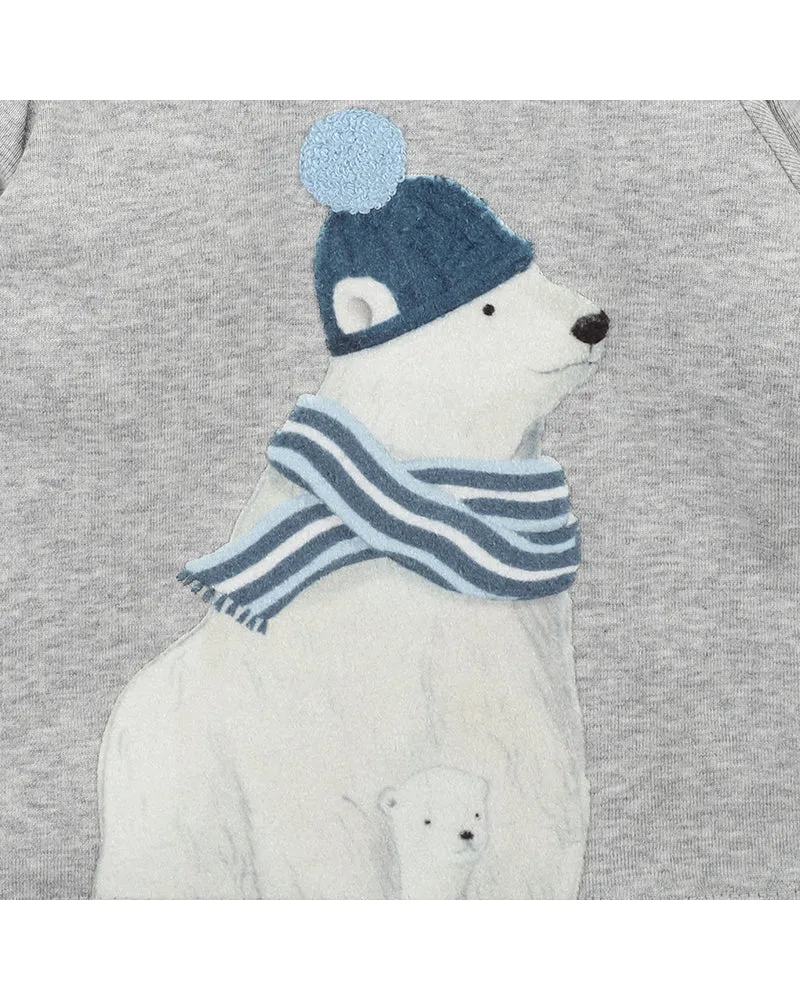 Bebe Blair Polar Bear Tee - Blue/Grey (Size 000-5)