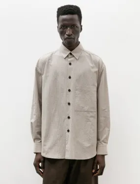 Big Shirt Two Organic Cotton Grid Cloth Beige