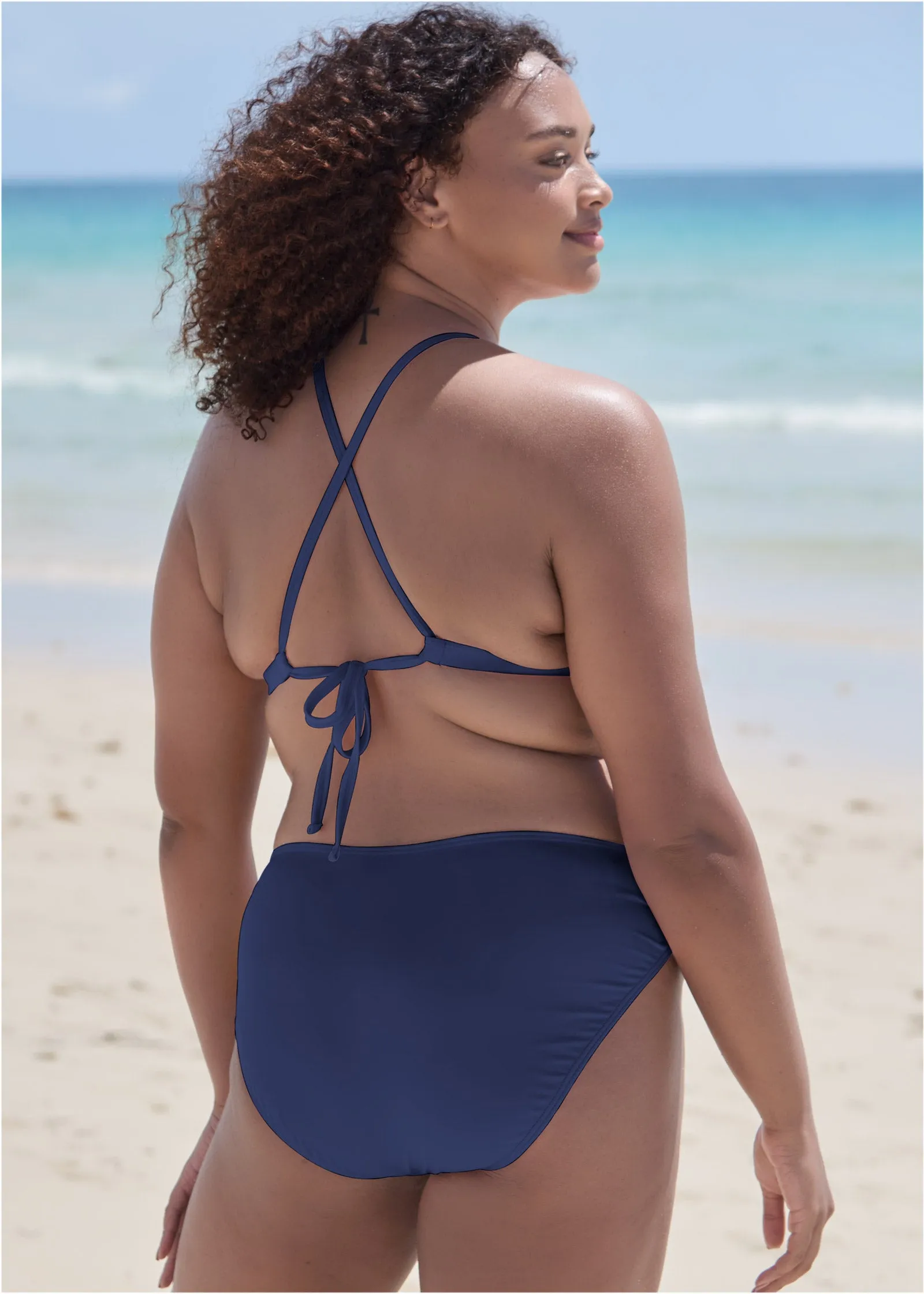 Bold High Neck Top - Ultramarine Blue