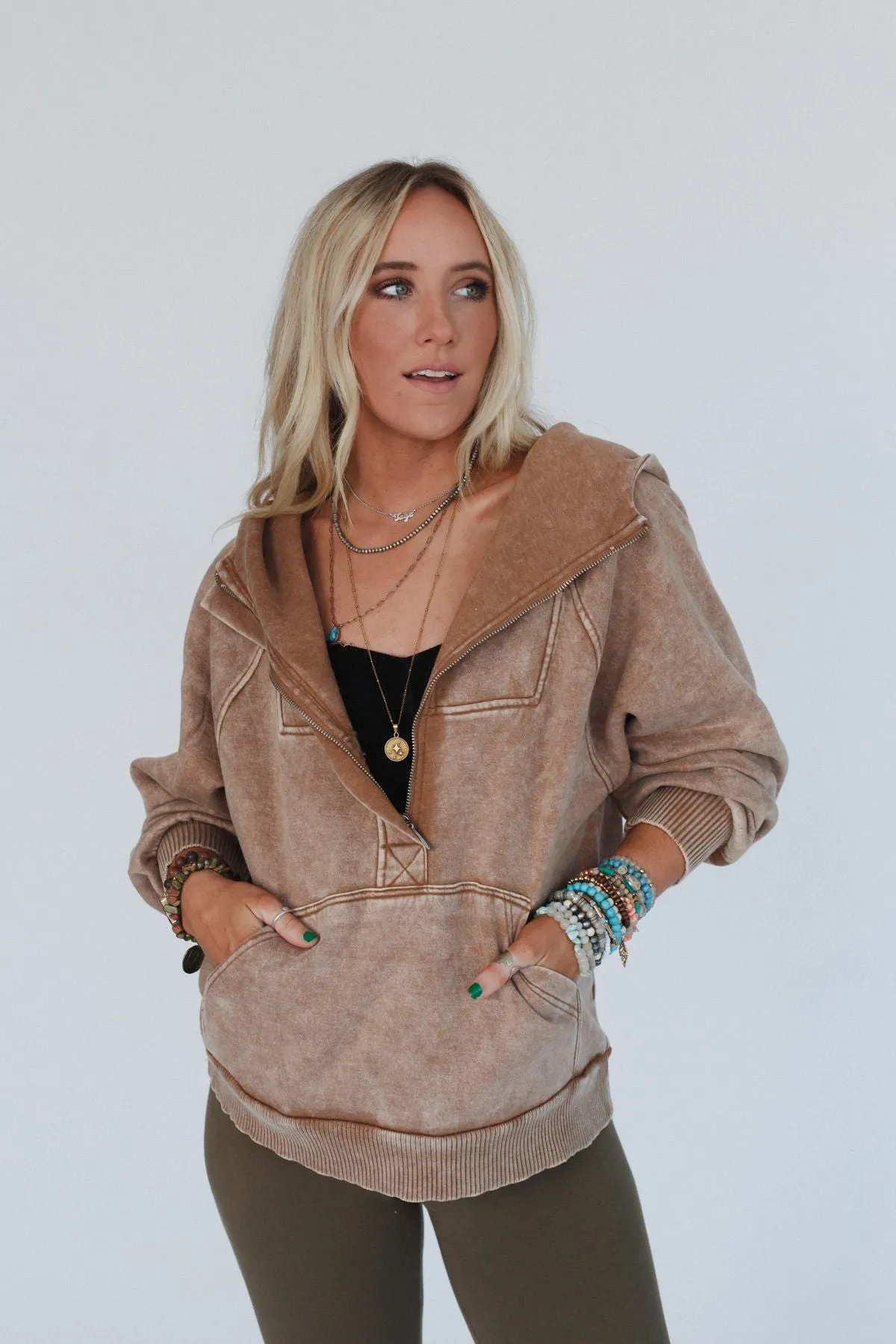 Campfire Cozy Hooded Sweatshirt - Camel