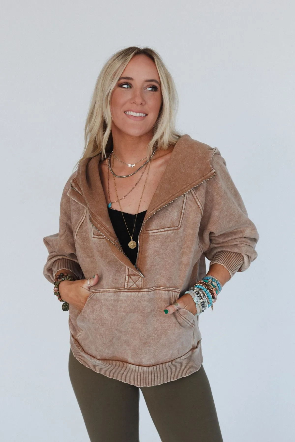 Campfire Cozy Hooded Sweatshirt - Camel