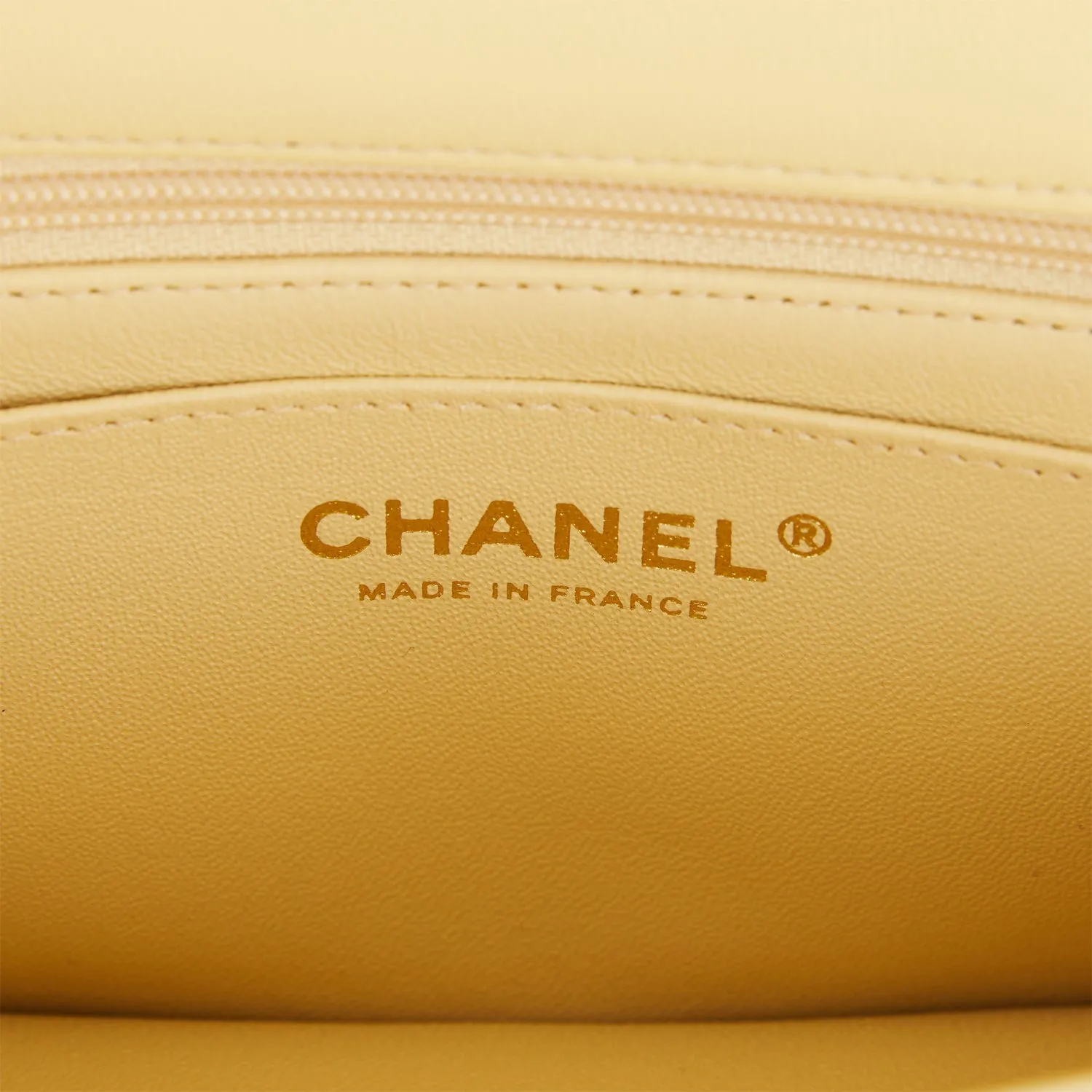 Chanel Mini Rectangular Flap with Top Handle Yellow Lambskin Light Gold Hardware