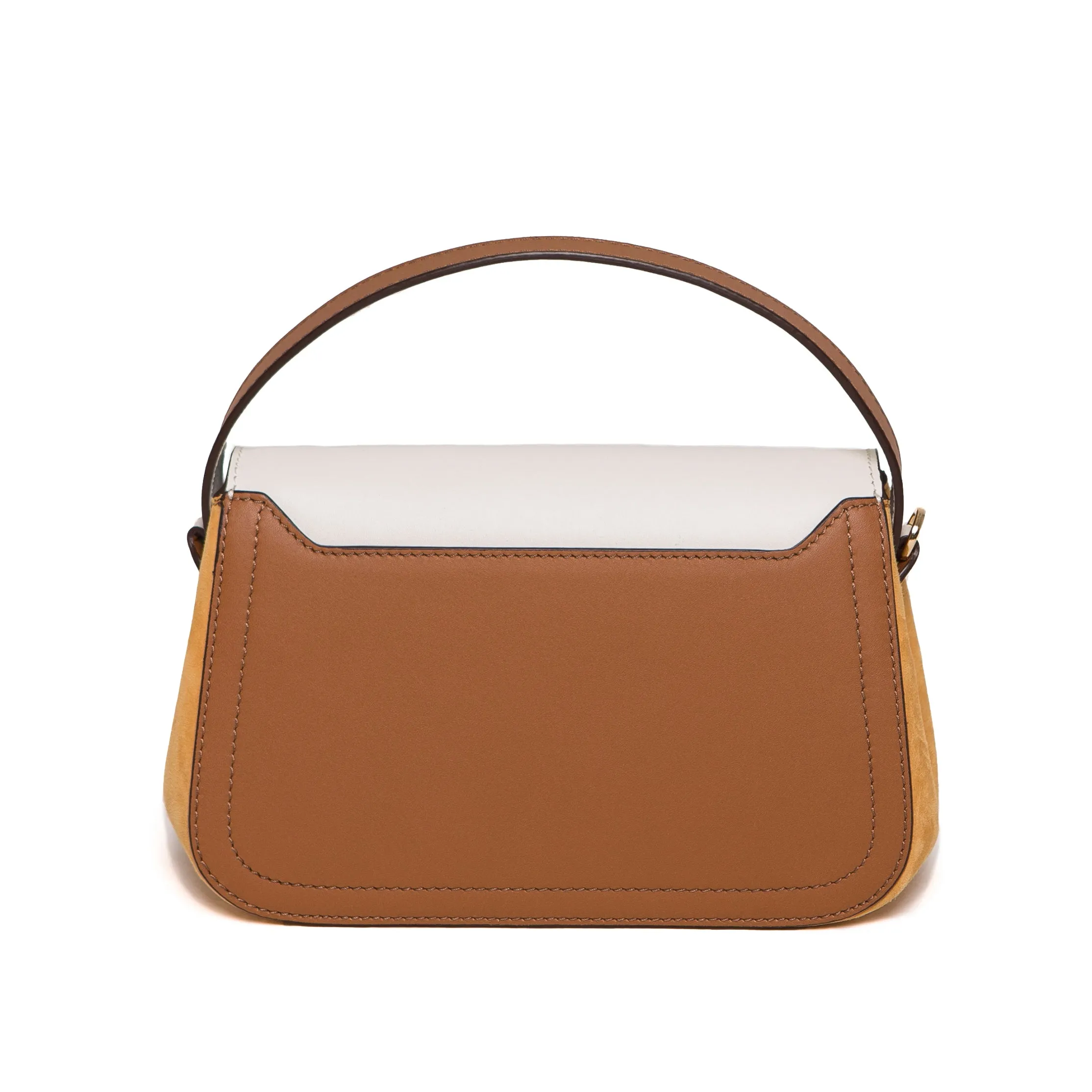 Cream and Tan Mira Shoulder Bag