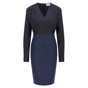 Dasaria Tailored Navy Blue Dress