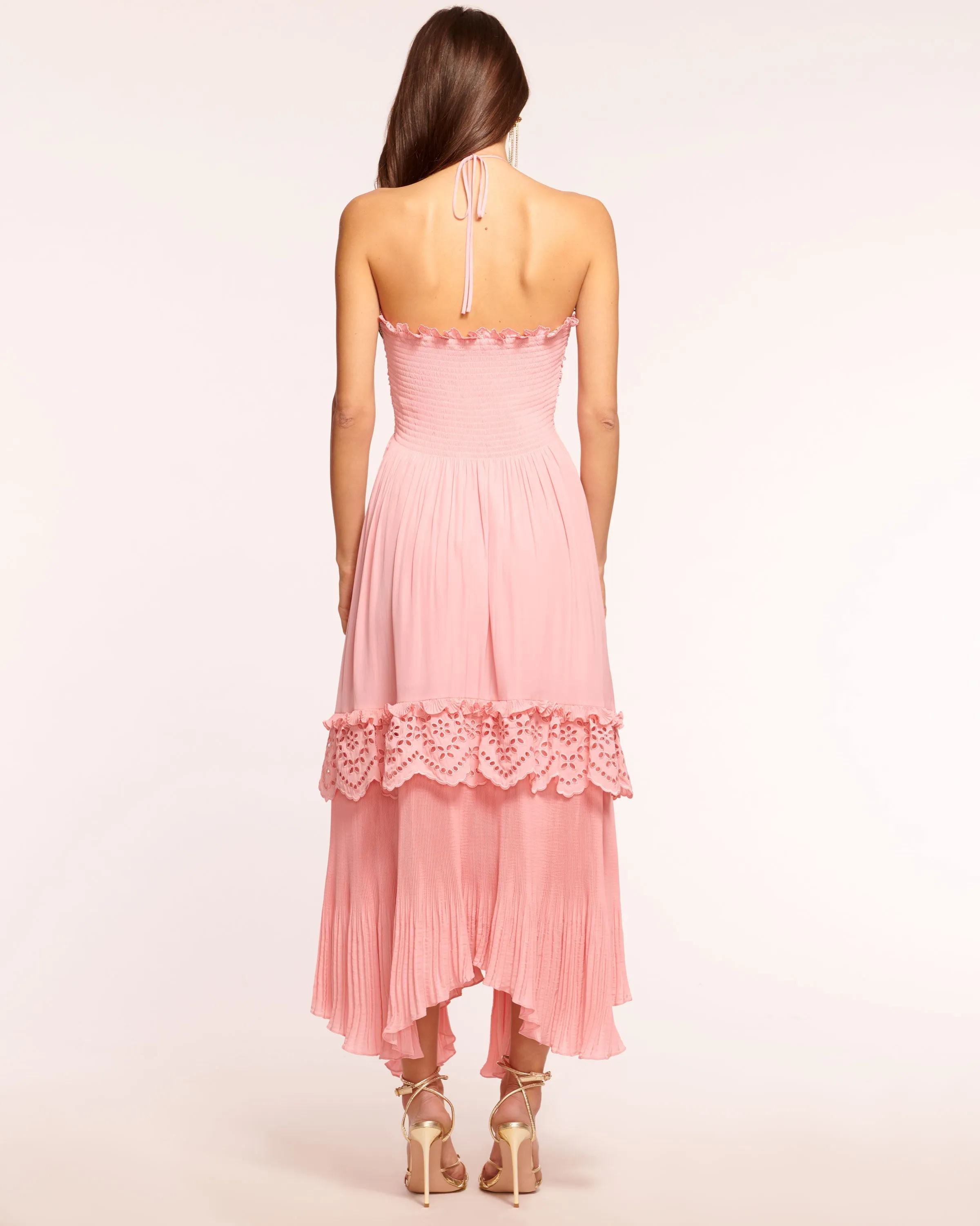Dulce Smocked Halter Midi Dress