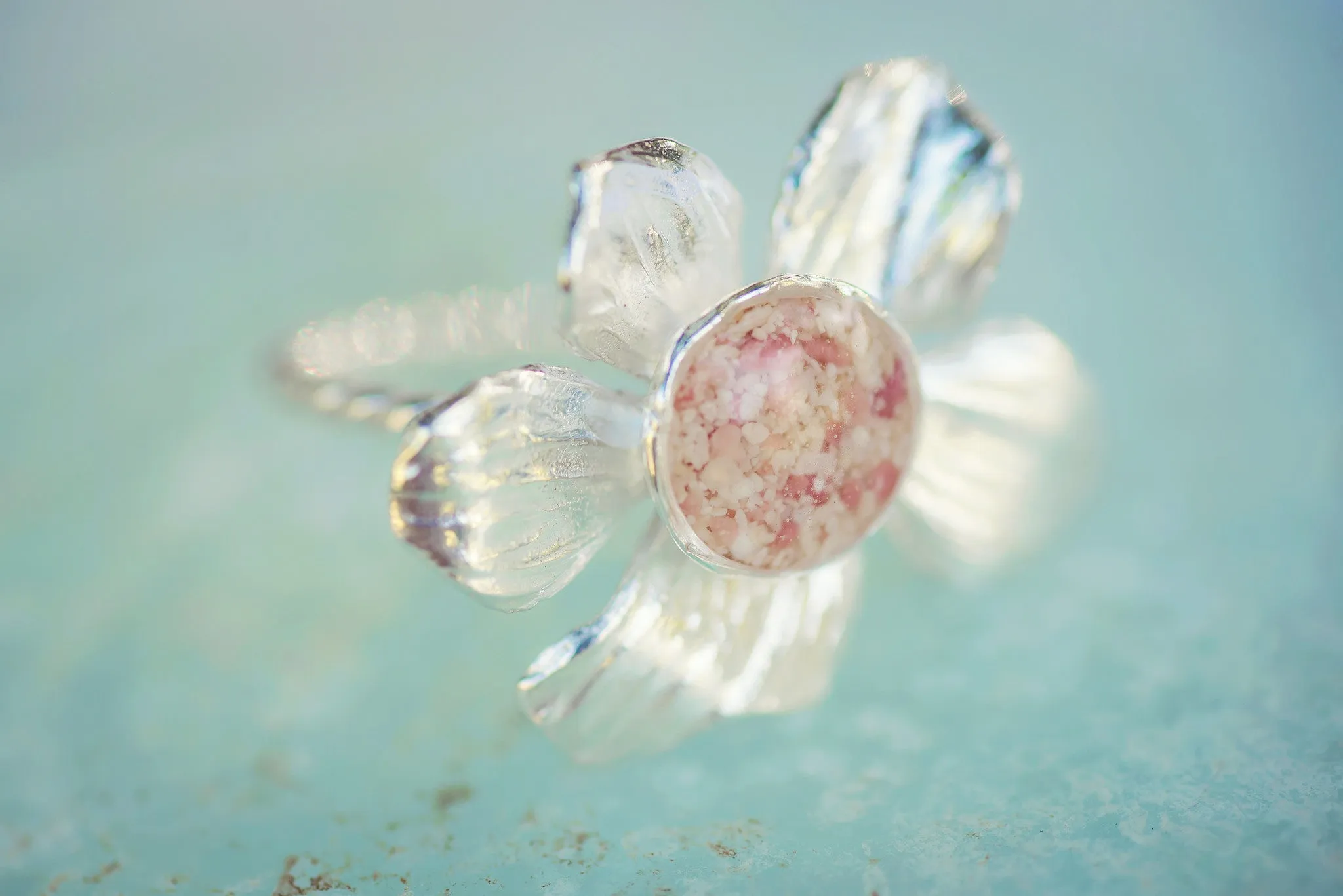Fera ~ Medium Flower Braided Band Ring