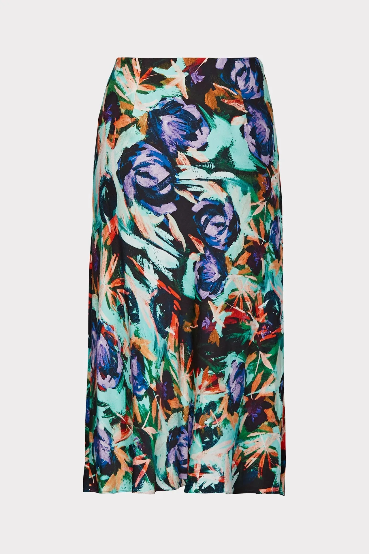 Fion Oberon Rose Print Bias Skirt