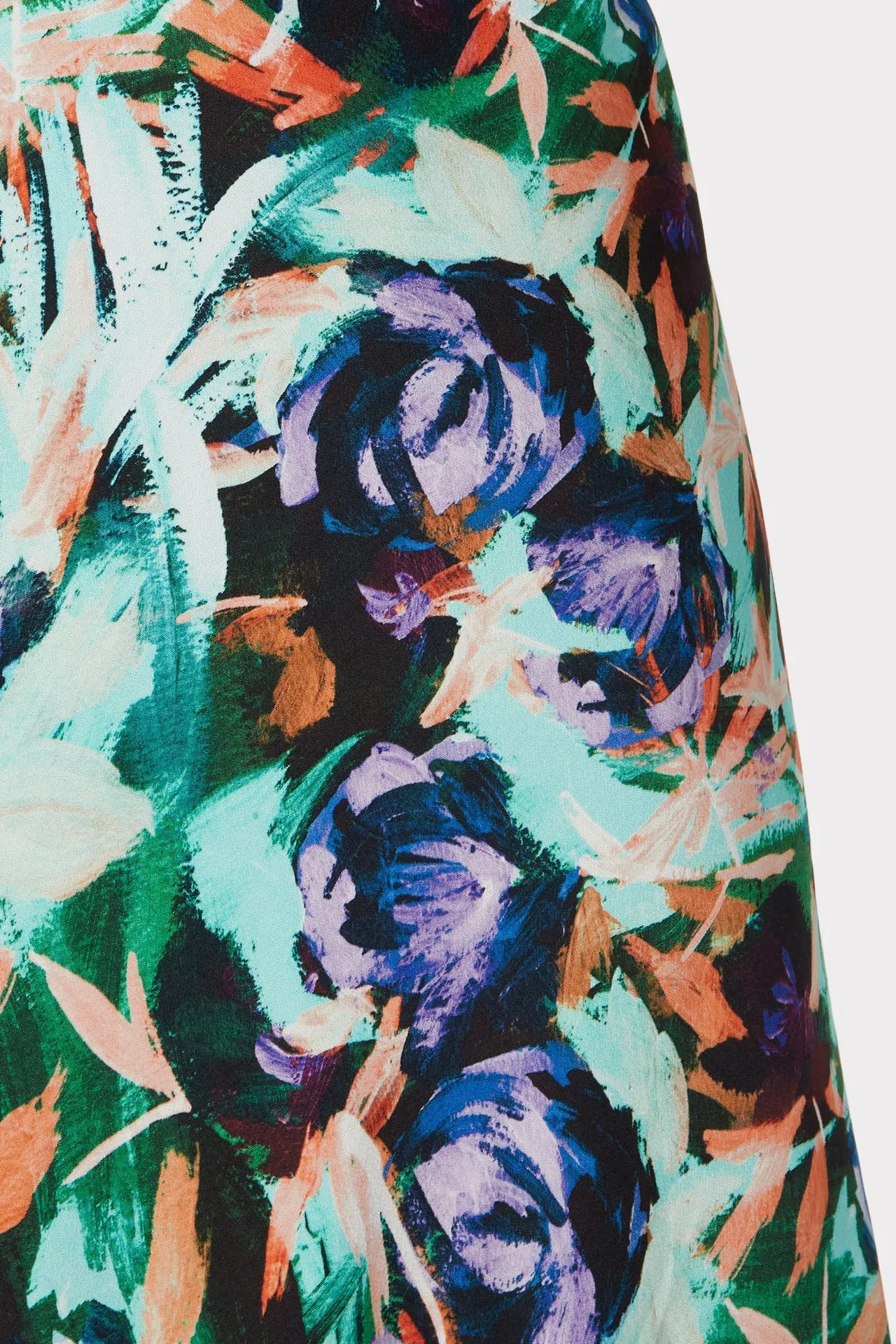 Fion Oberon Rose Print Bias Skirt
