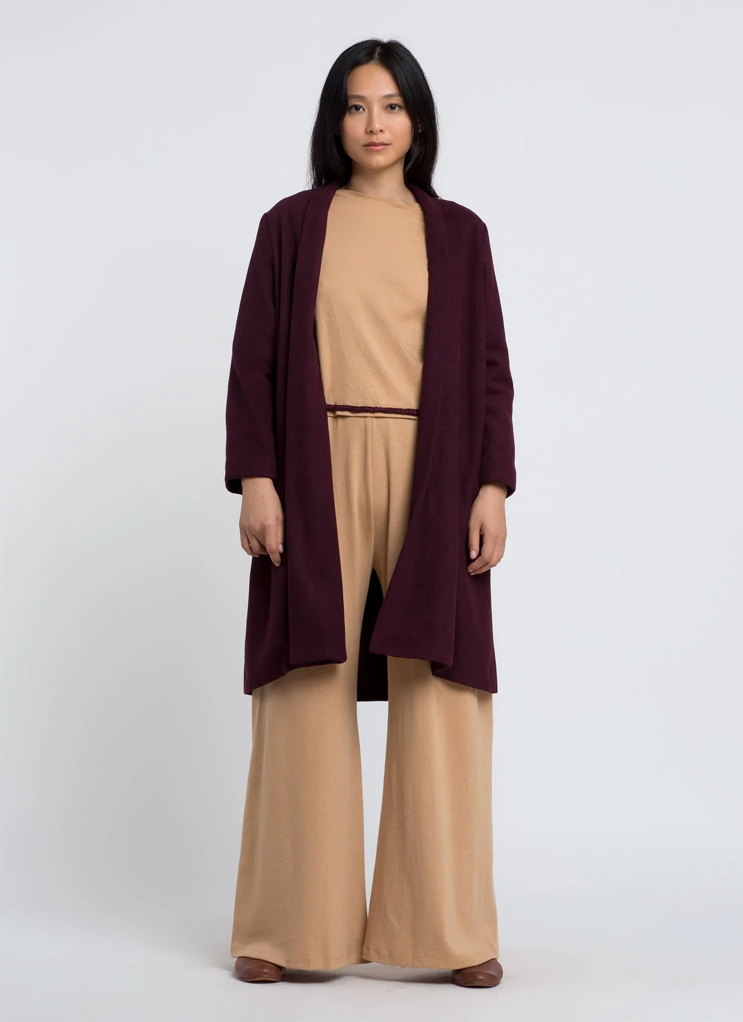 Gingko Wide Leg Elastic Organic Cotton Pant