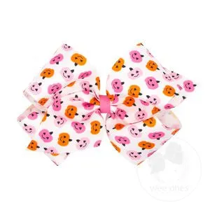 Halloween printed grosgrain bow