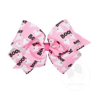 Halloween printed grosgrain bow