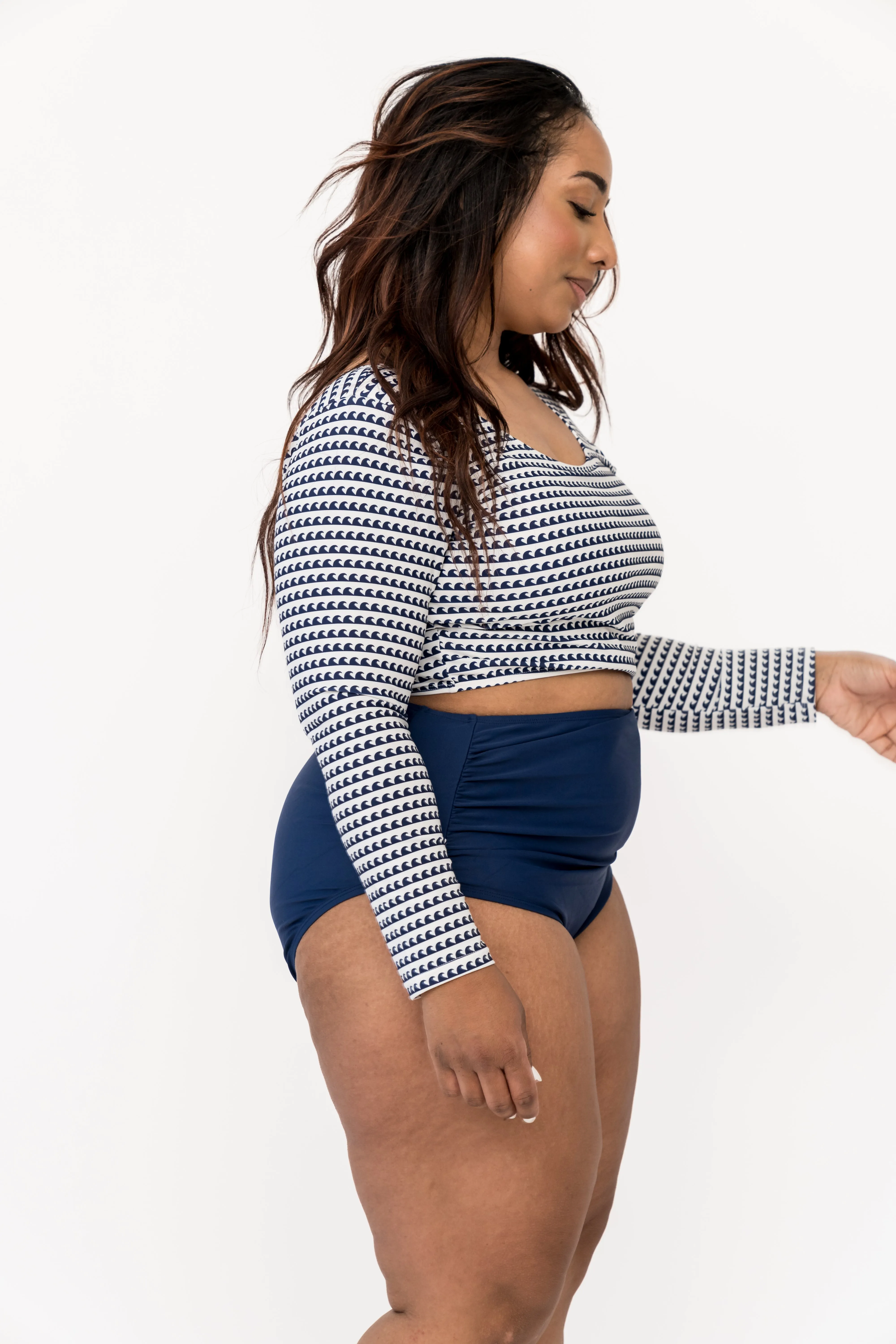 High Rise Barefoot Bottom | Navy