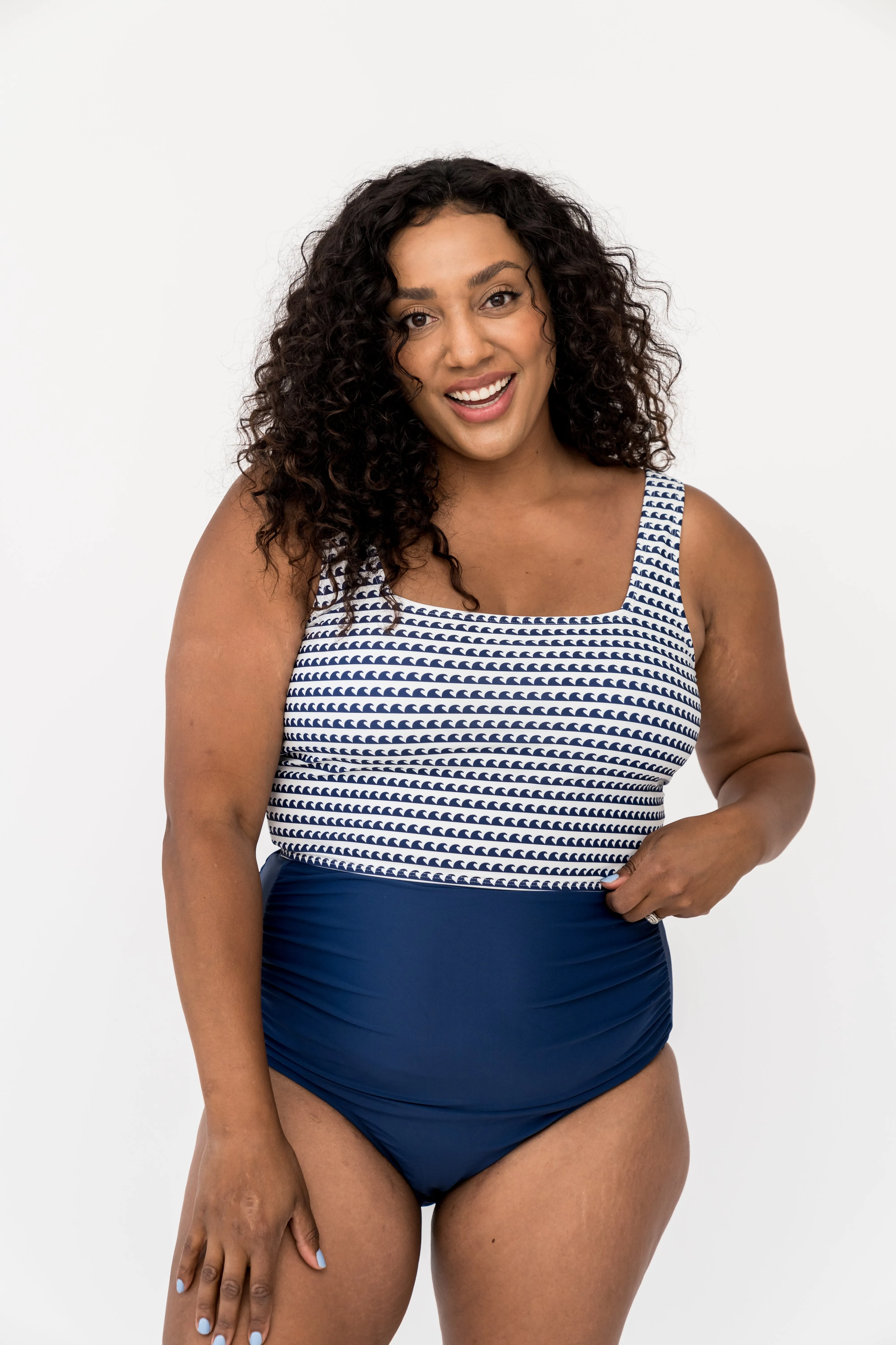High Rise Barefoot Bottom | Navy