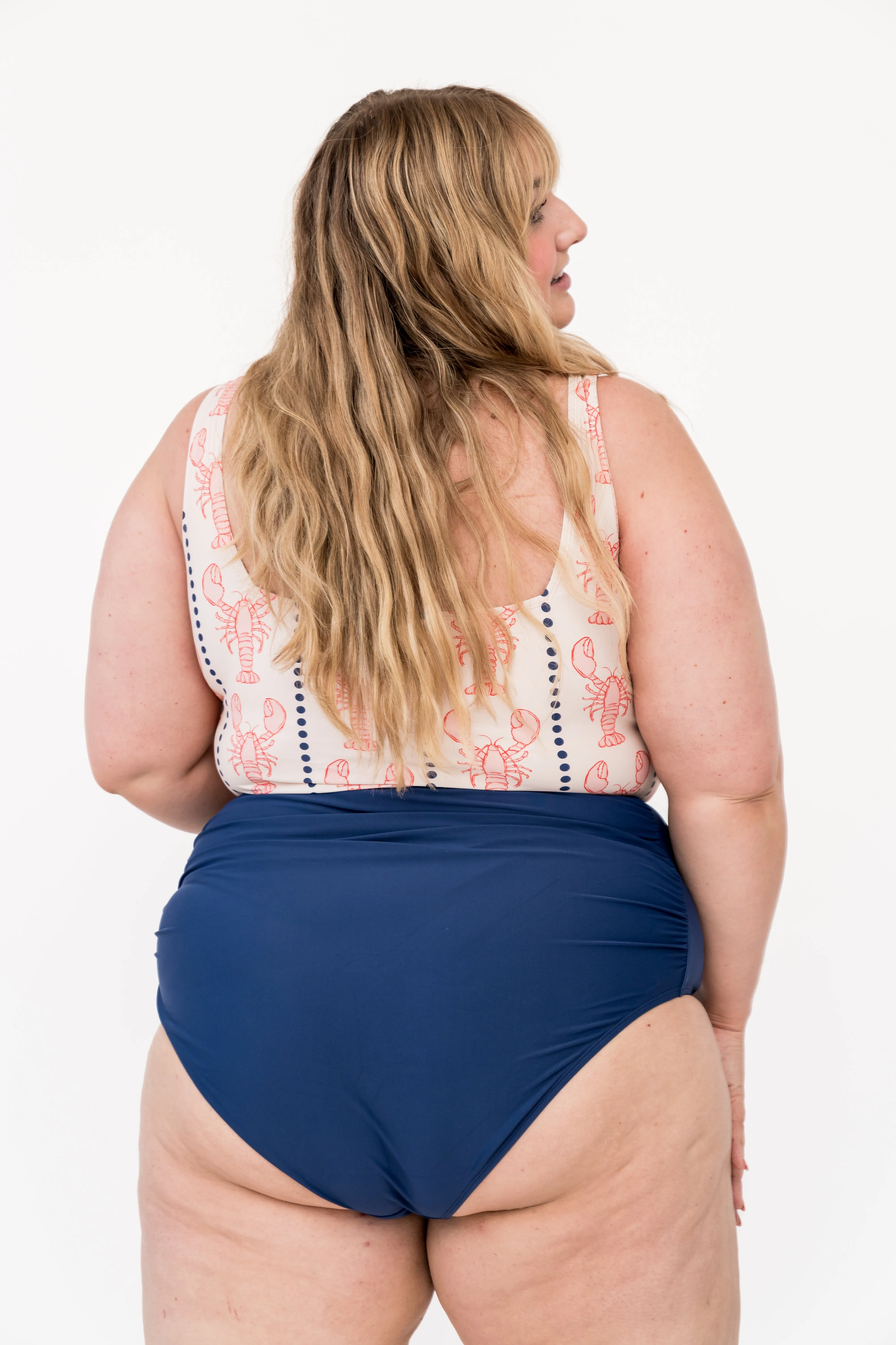 High Rise Barefoot Bottom | Navy