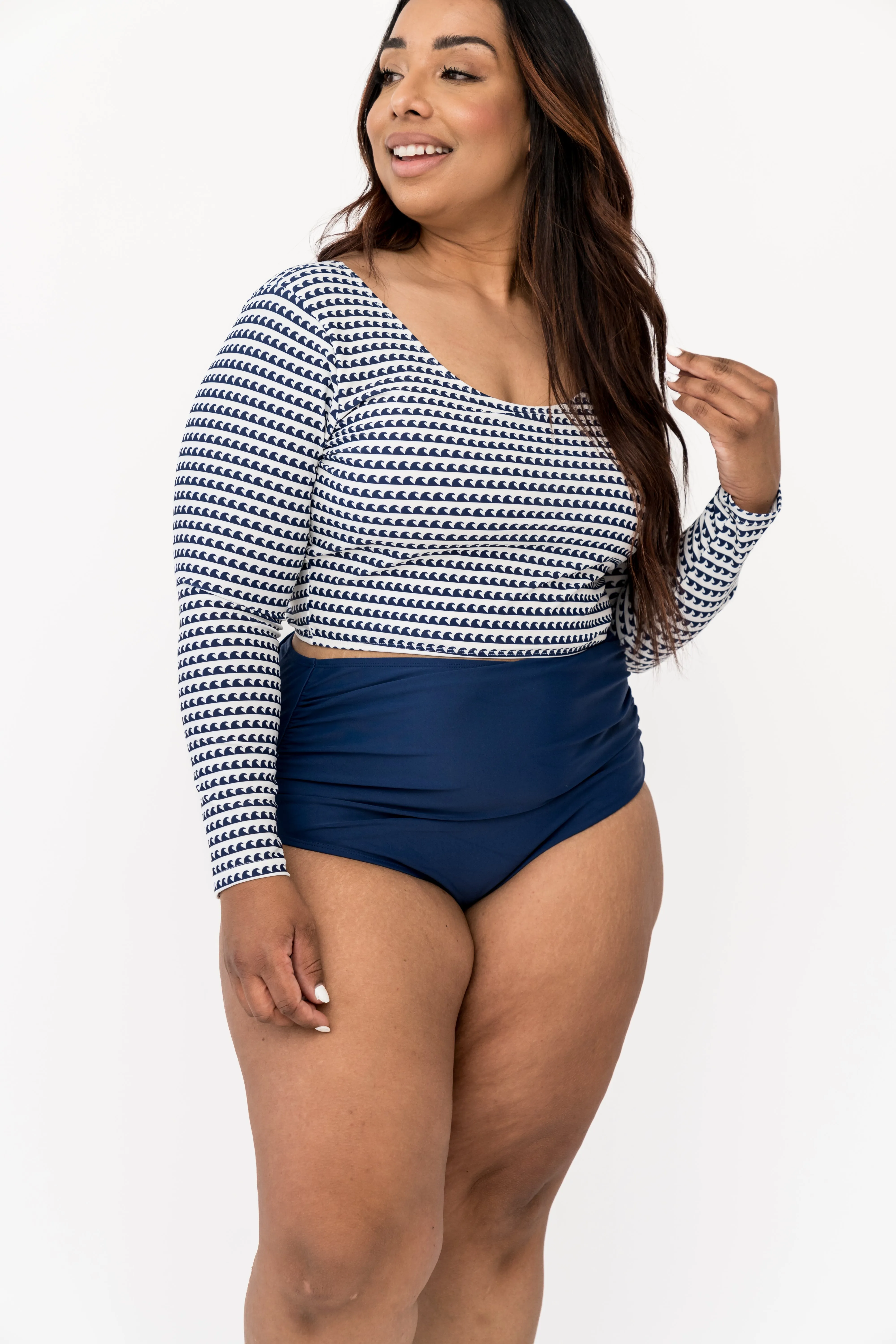 High Rise Barefoot Bottom | Navy