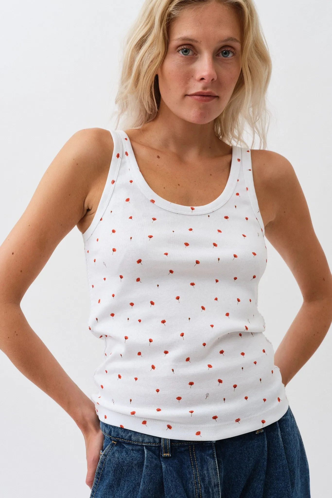 Ivy Tank Top — Poppy Print