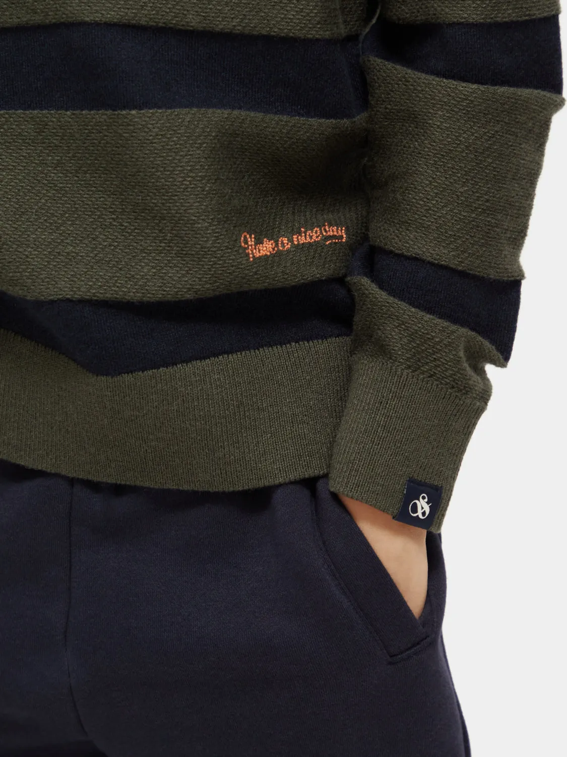 Kids - Striped wool-blended sweater