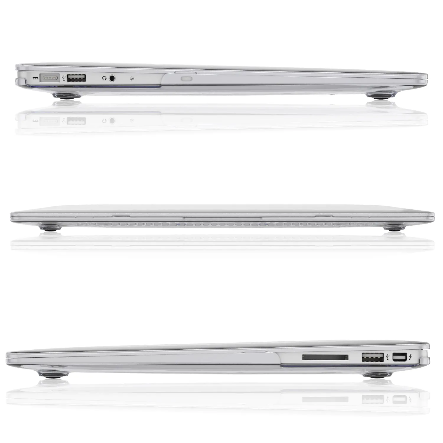 Kuzy - AIR 13-inch CLEAR Crystal Hard Case for Apple MacBook Air 13.3" Models: A1369 and A1466 SeeThru Cover Shell - CLEAR CRYSTAL