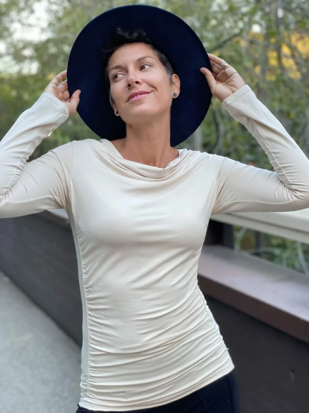 Long Sleeve Gather Top