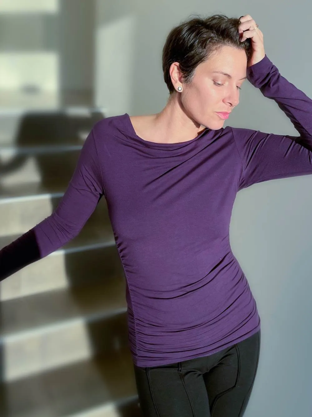 Long Sleeve Gather Top