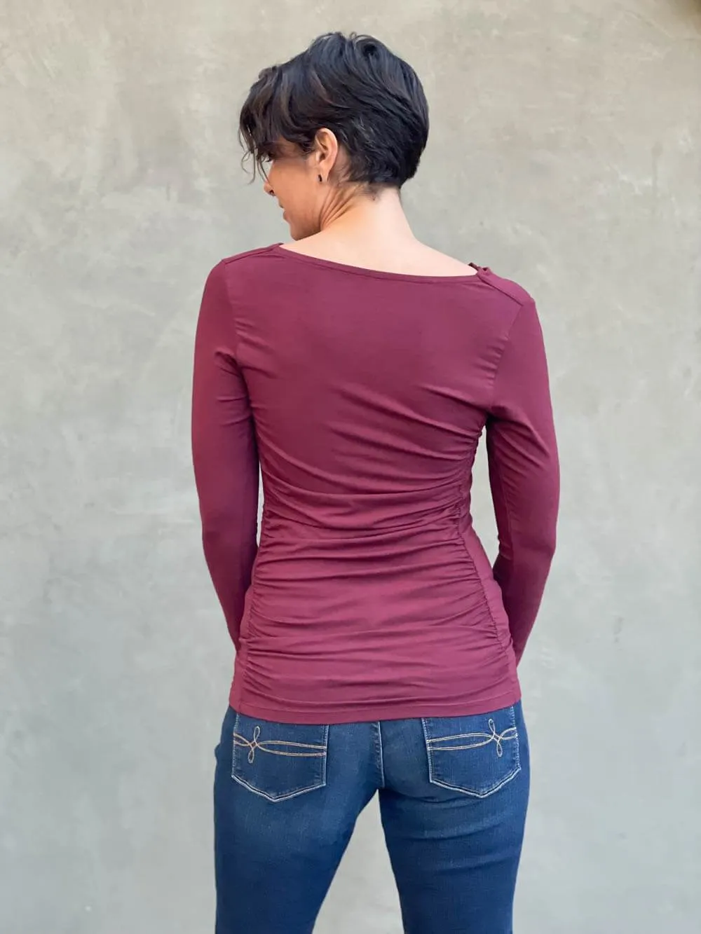 Long Sleeve Gather Top