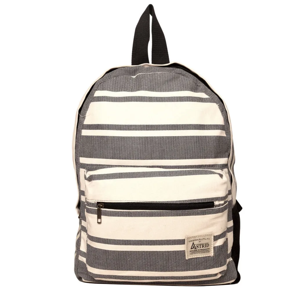 Multi Cotton Stripe Jacquard Girls Backpack Medium Size