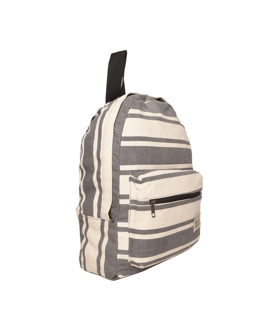 Multi Cotton Stripe Jacquard Girls Backpack Medium Size