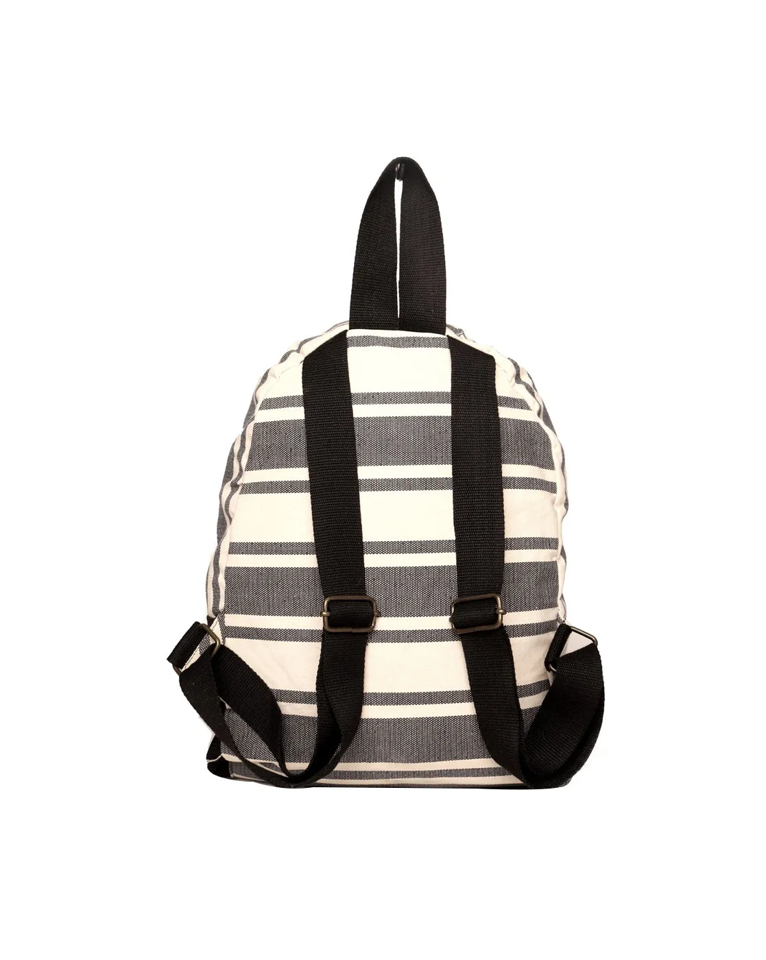 Multi Cotton Stripe Jacquard Girls Backpack Medium Size