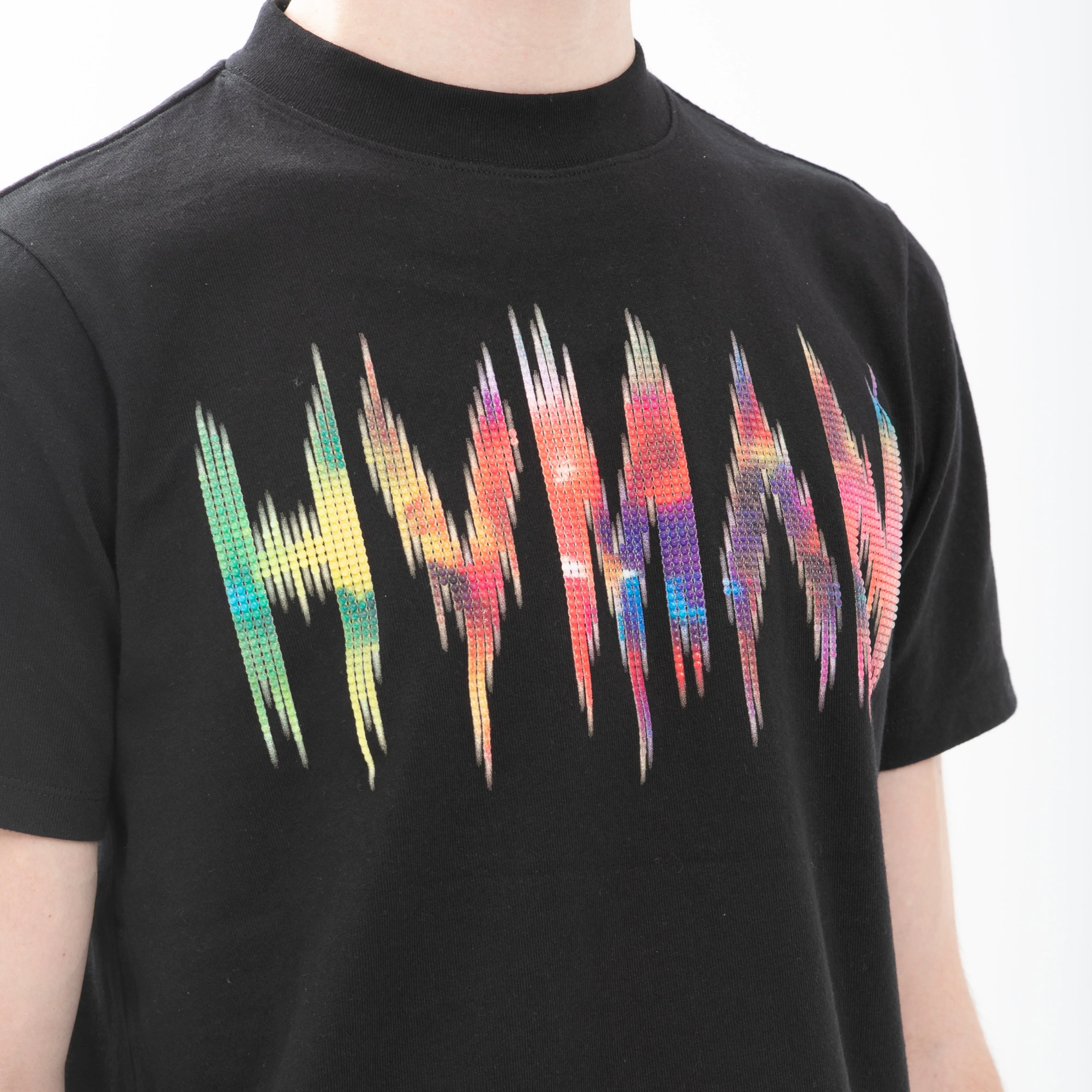 NOVELTY TEE "FREQUENCY" IN BLACK