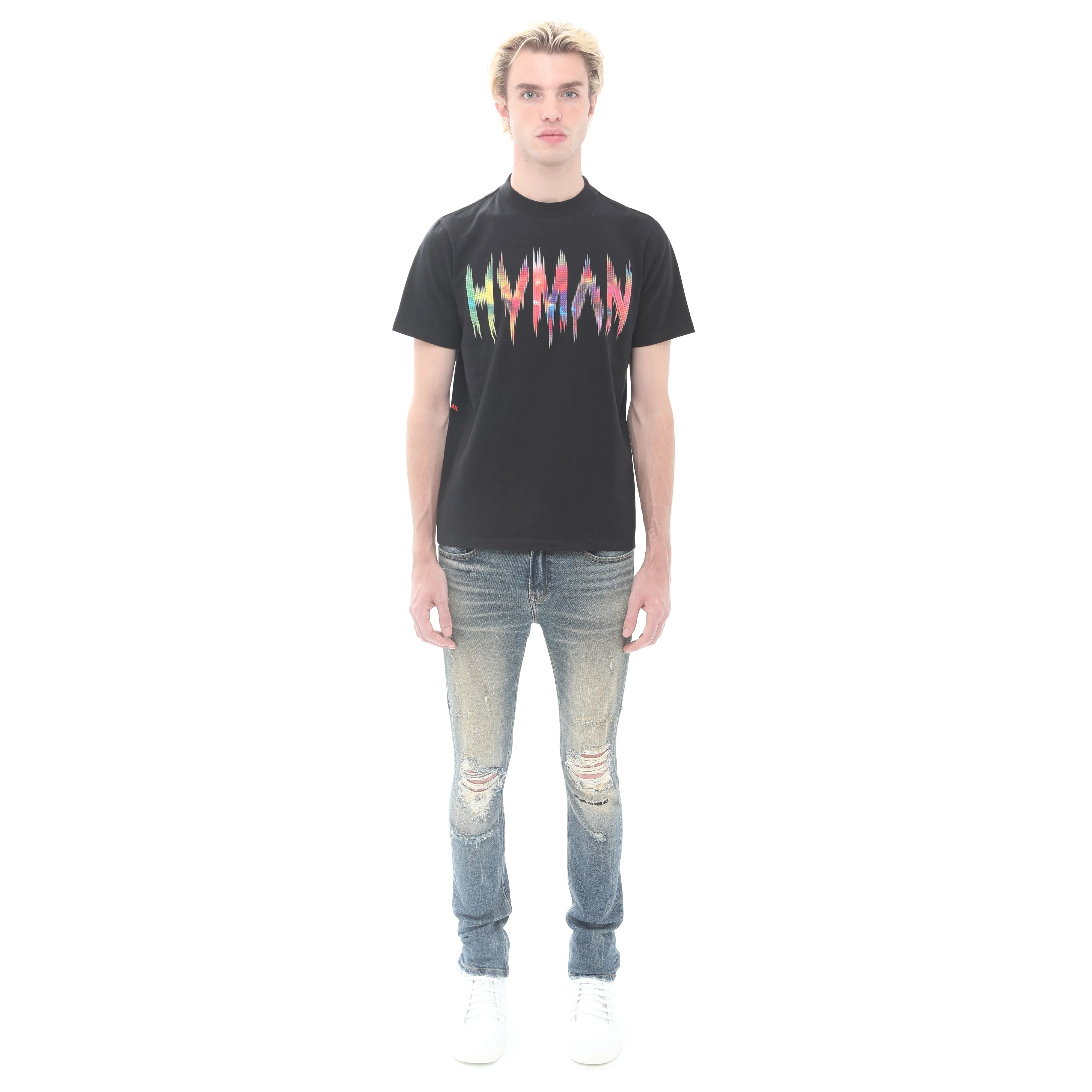 NOVELTY TEE "FREQUENCY" IN BLACK