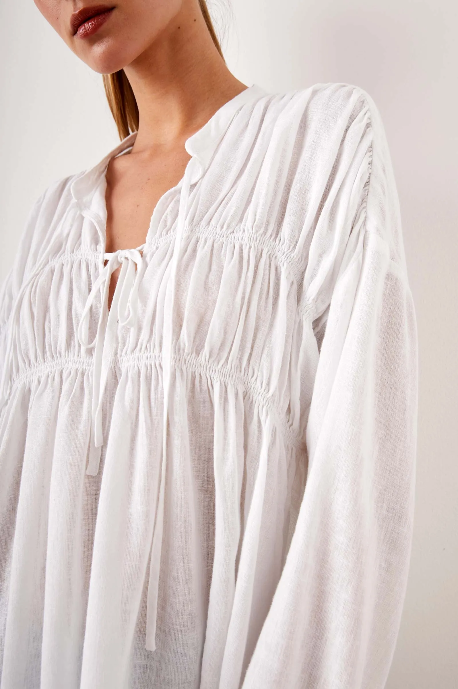Ophelia Linen-Blended Blouse