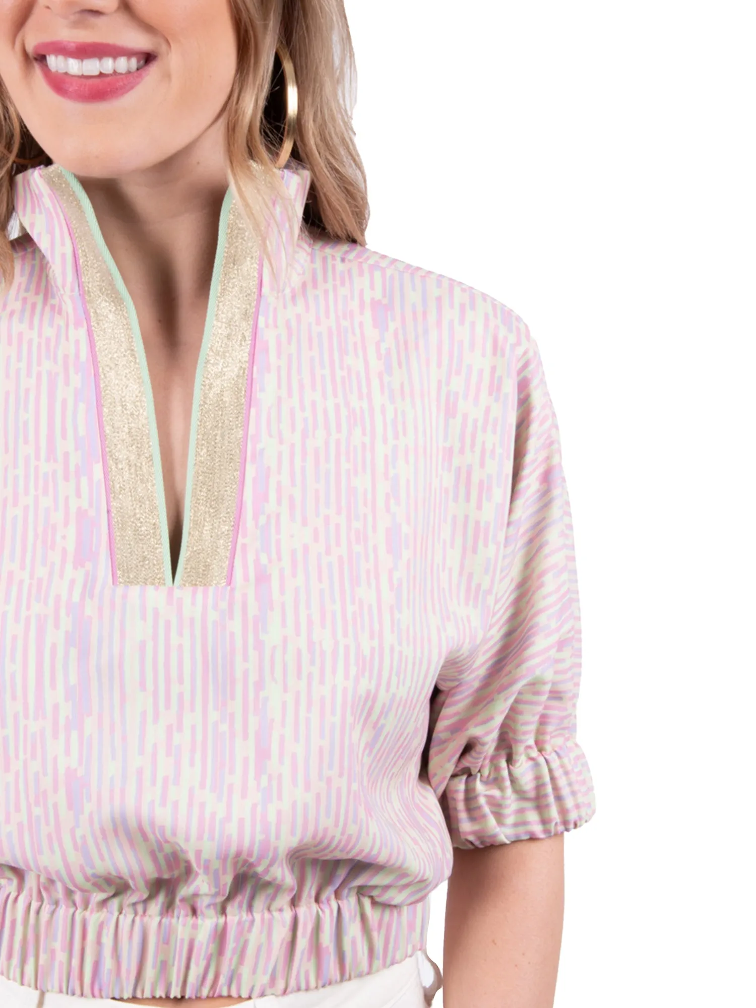 Poppy Crop - Highlighter Stripe