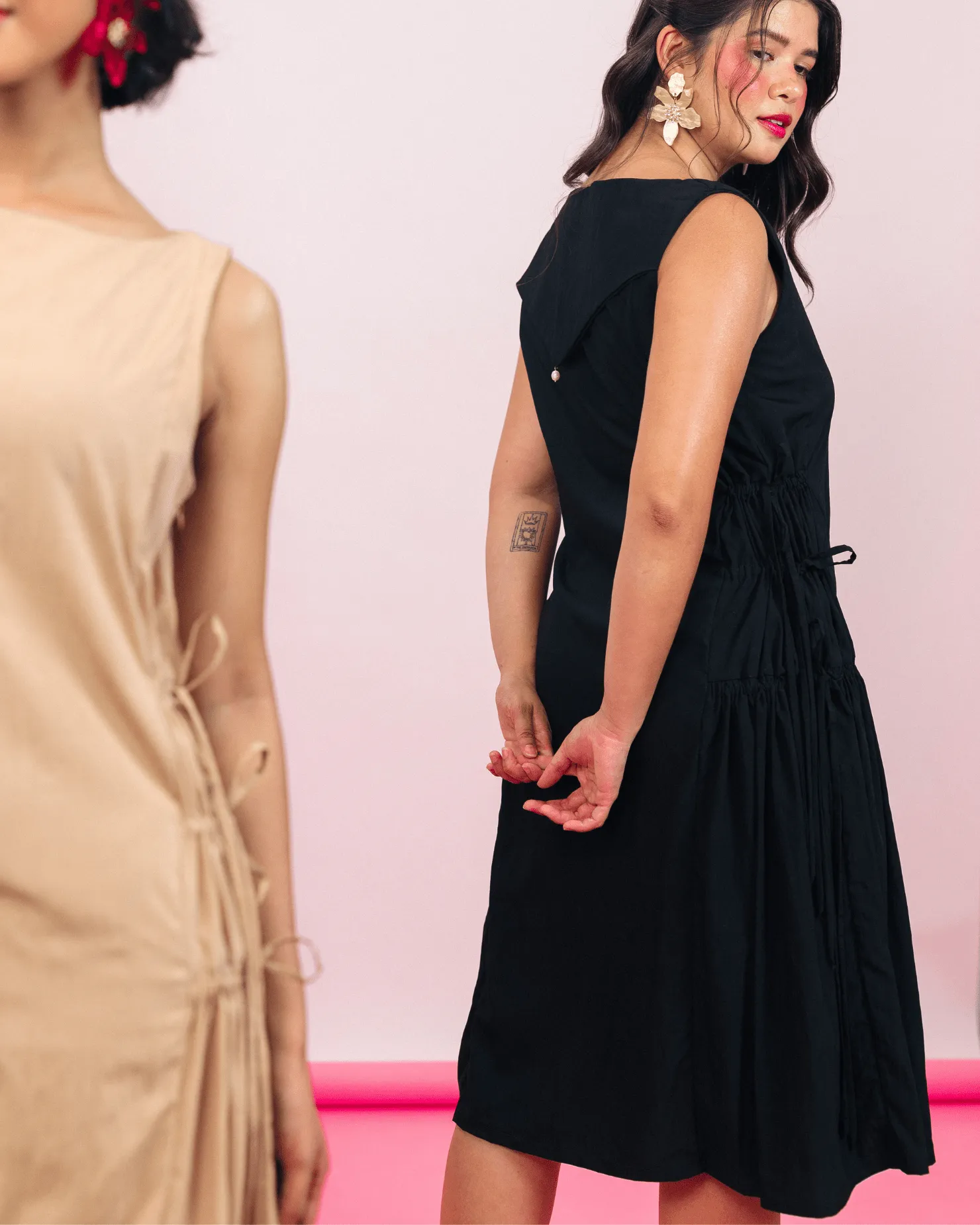 [Ready Today] Drawstring Dress Black
