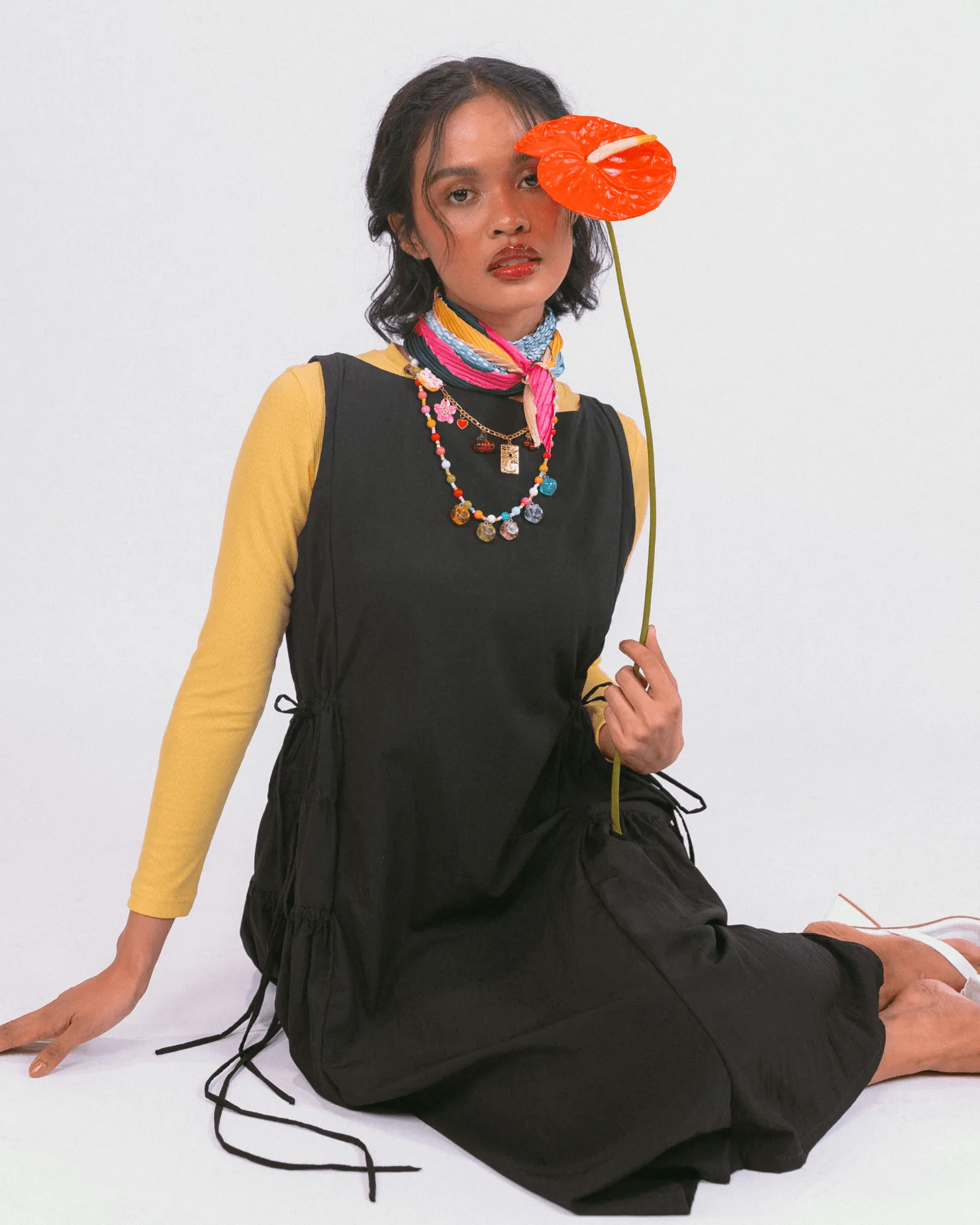 [Ready Today] Drawstring Dress Black