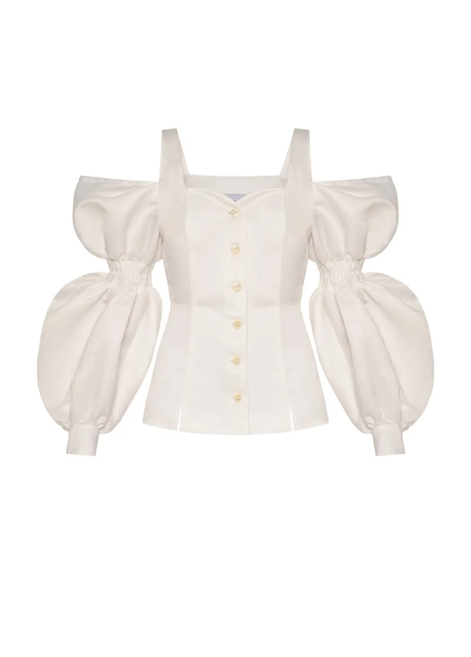 RUFFLE SLEEVES SHIRT