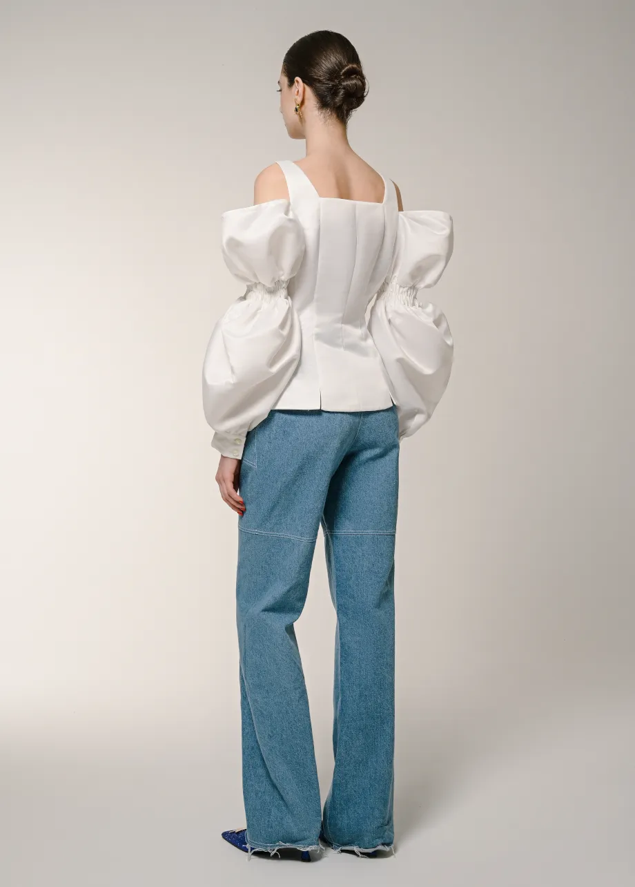 RUFFLE SLEEVES SHIRT