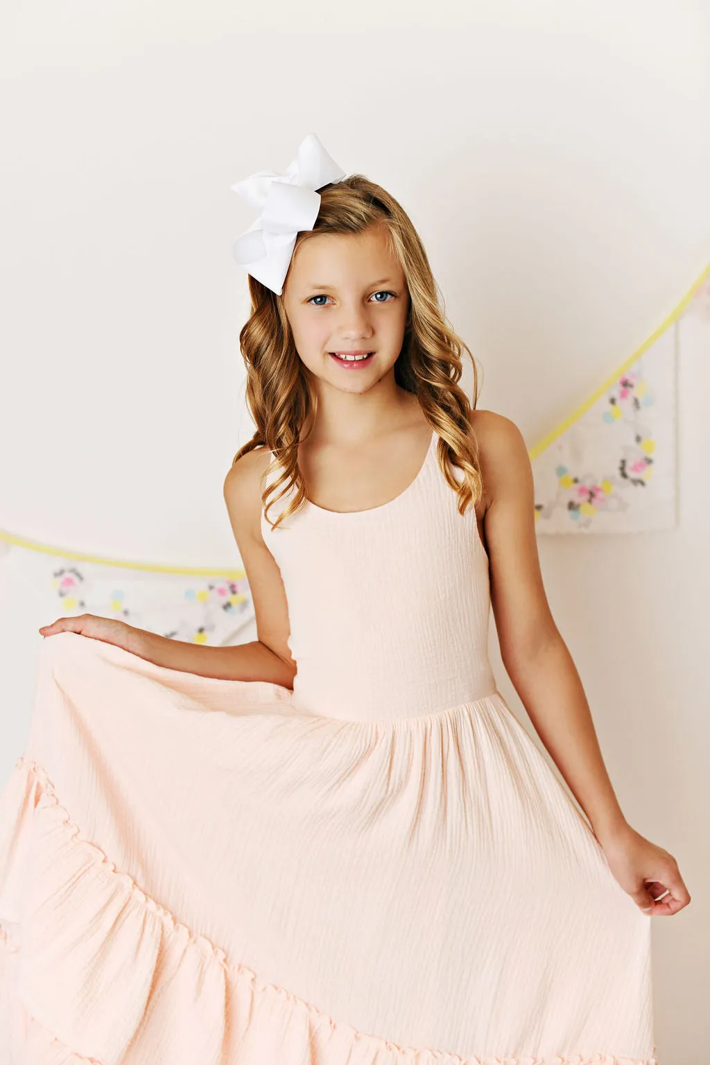 Serendipity Clothing Pink Muslin  Maxi Twirl Dress