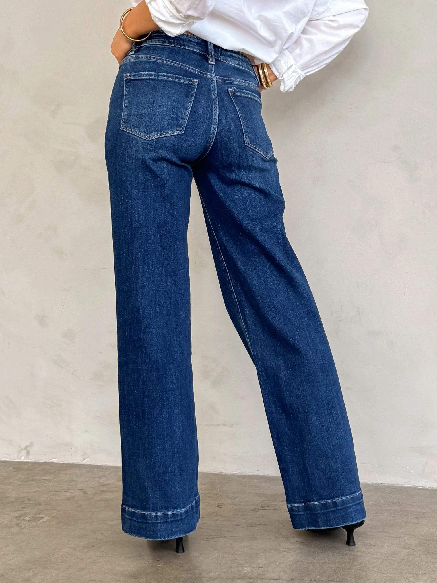 She Means Business Wide Leg Jeans