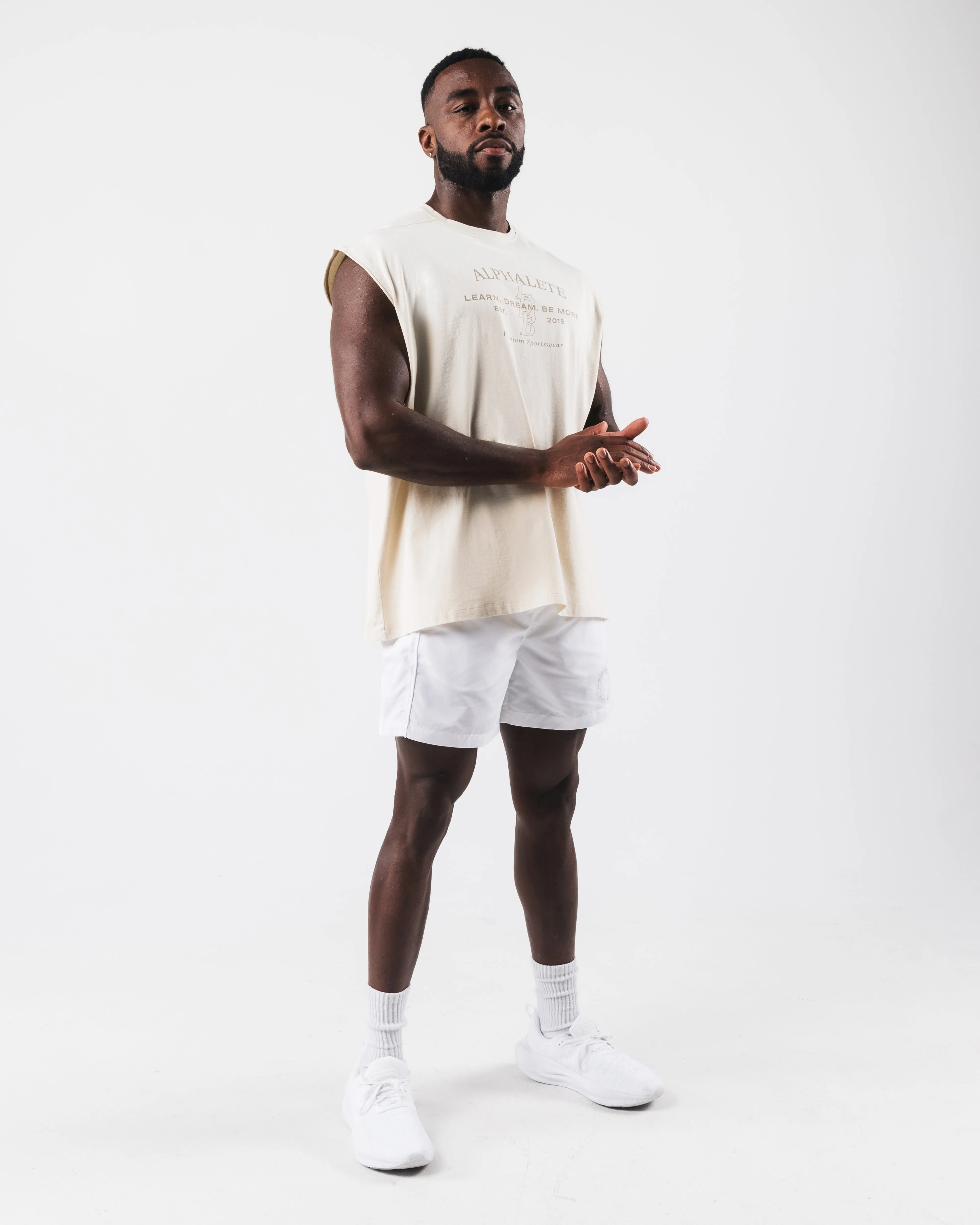 Vintage Muscle Tank - White Sand